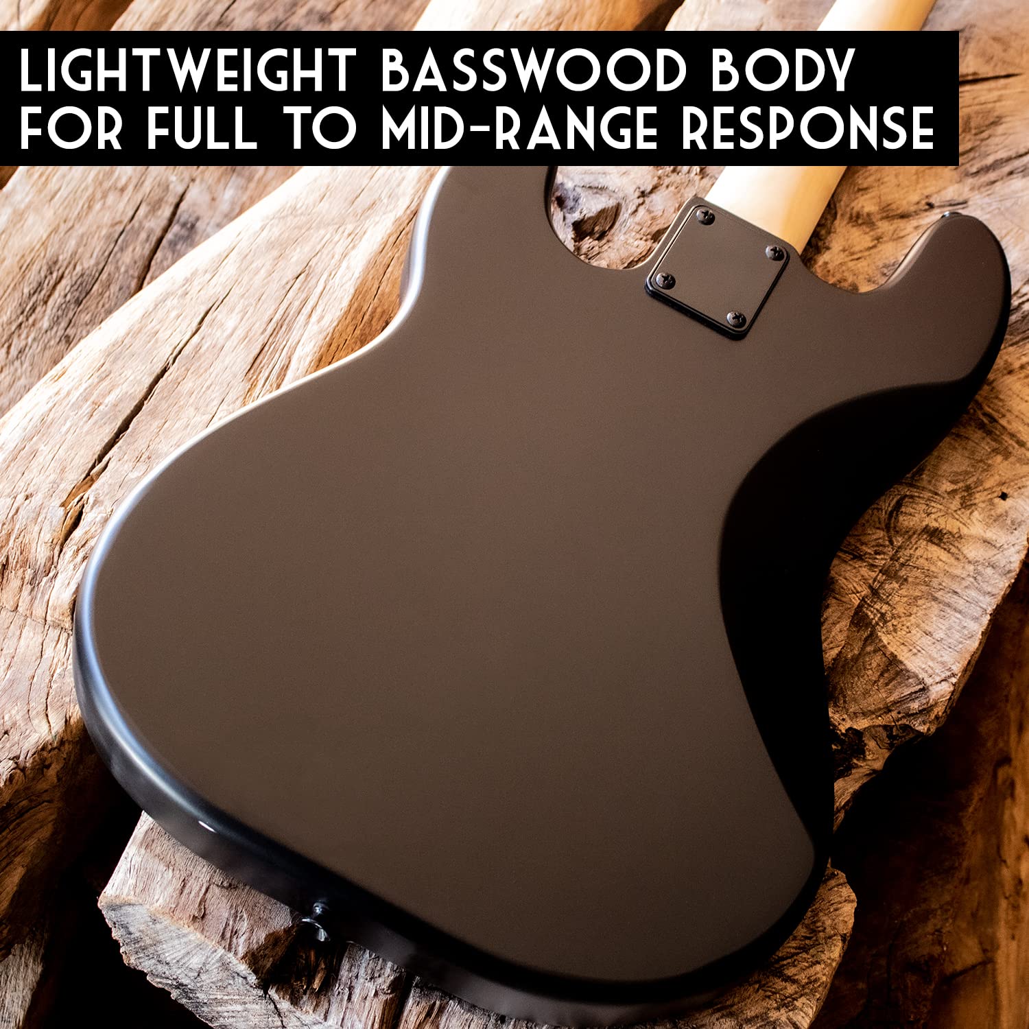 Sawtooth EP Series Electric Bass Guitar, Vintage Burst w/Tortoise Pickguard