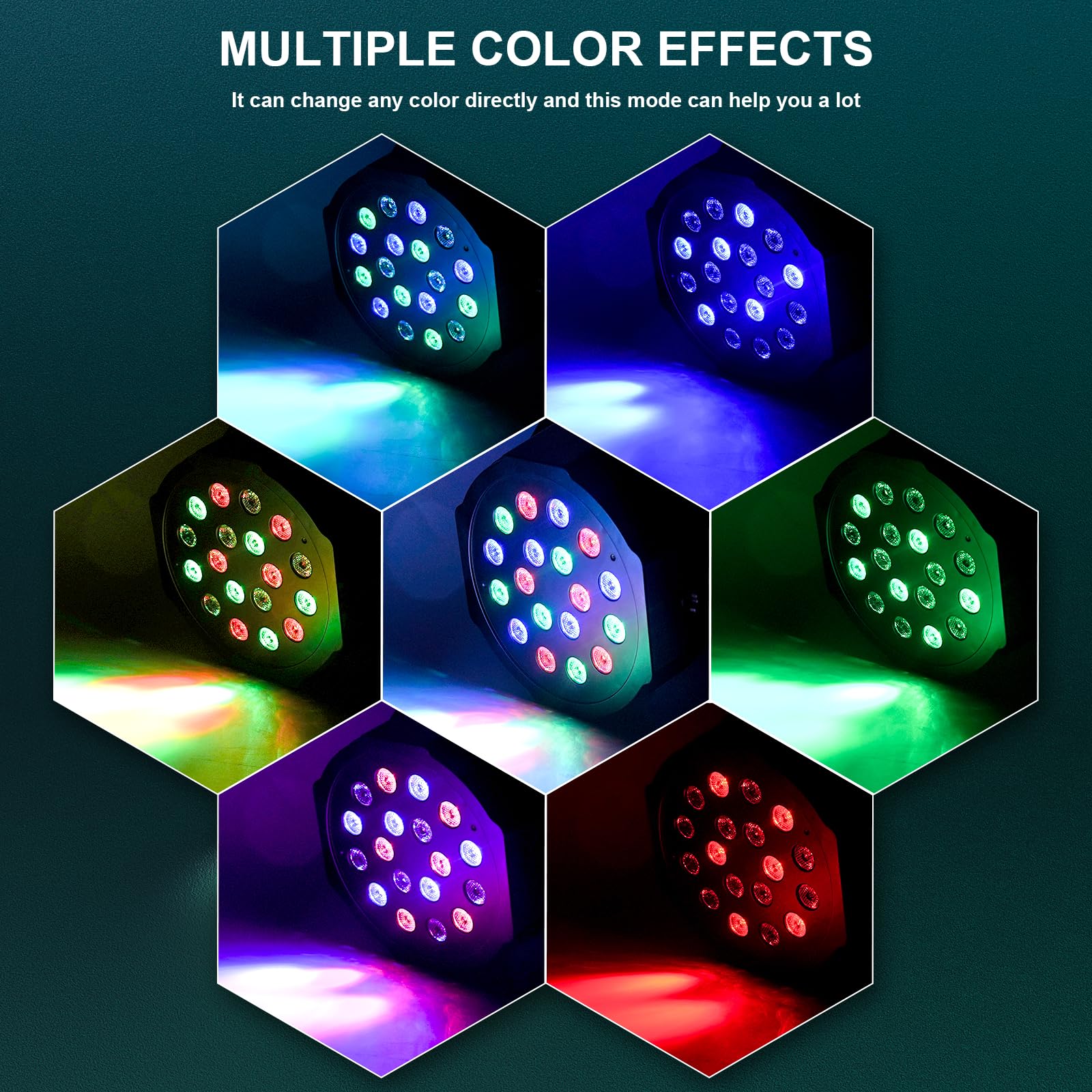UKing Rechargeable Par Lights Wireless 18 RGB Stage Lighting Battery Powered Uplights DMX Control Uplighting for Wedding DJ Dis
