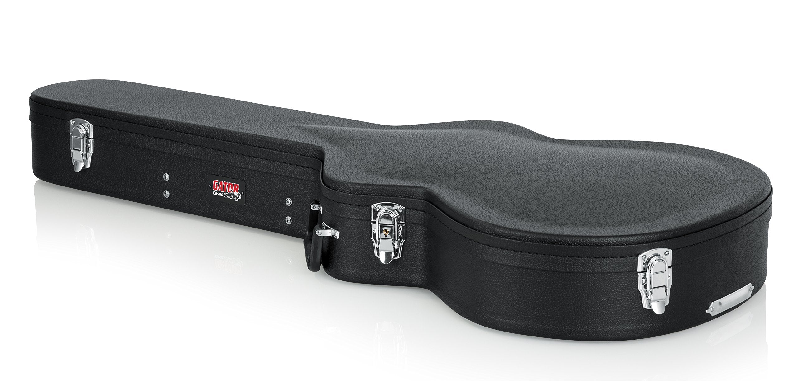 Gator Cases Hard-Shell Wood Case for Semi-Hollow Guitars; Fits Gibson 335 (GWE-335),Black