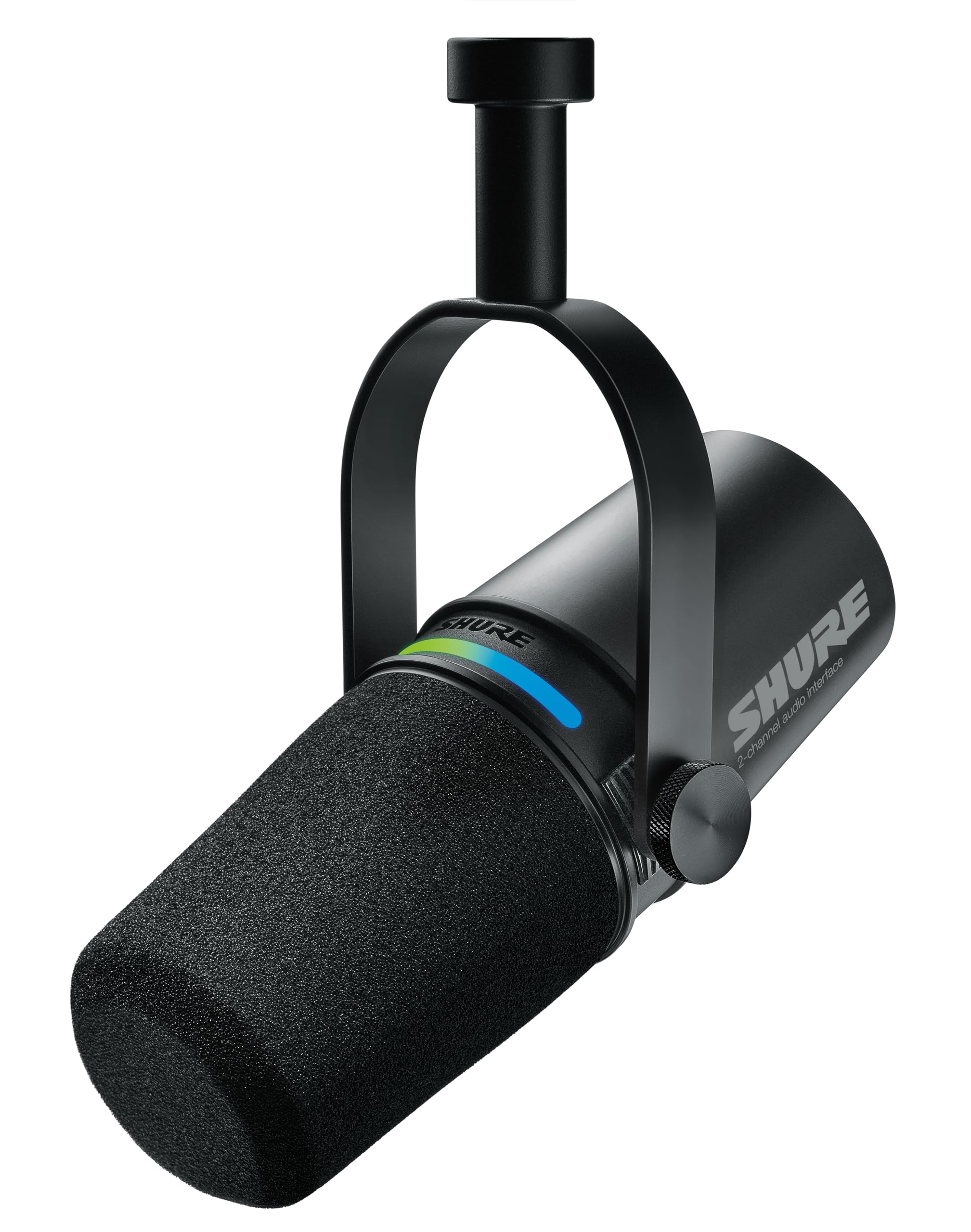 Shure MV7i Smart Microphone with Built-in Audio Interface - Podcast & Musician Mic with 2 Channels, XLR and 1/4, USB-C for Mac/P