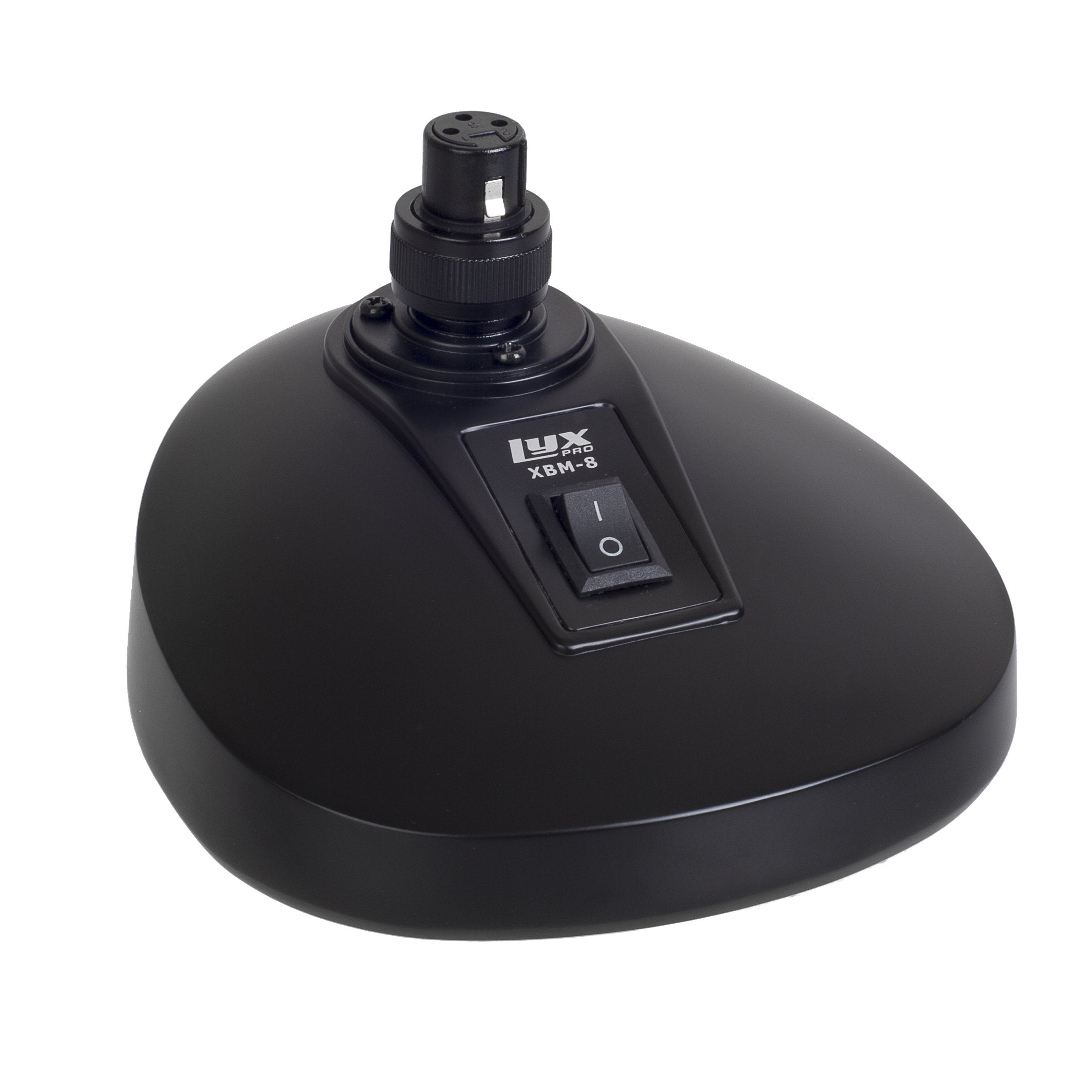 LyxPro XBM-8 Microphone Desktop Base with Built-in XLR Socket for Podium & Gooseneck Microphones Anti-slip Table Top Base On/Off