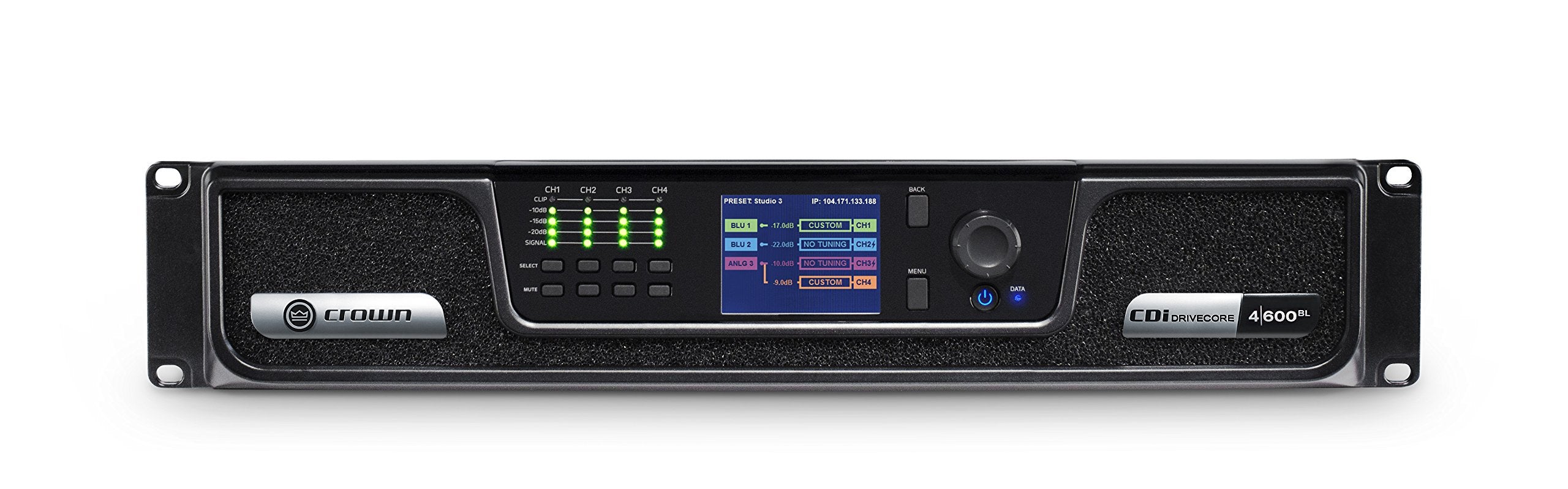 CROWN 4x600 Power Amp w/ BLU