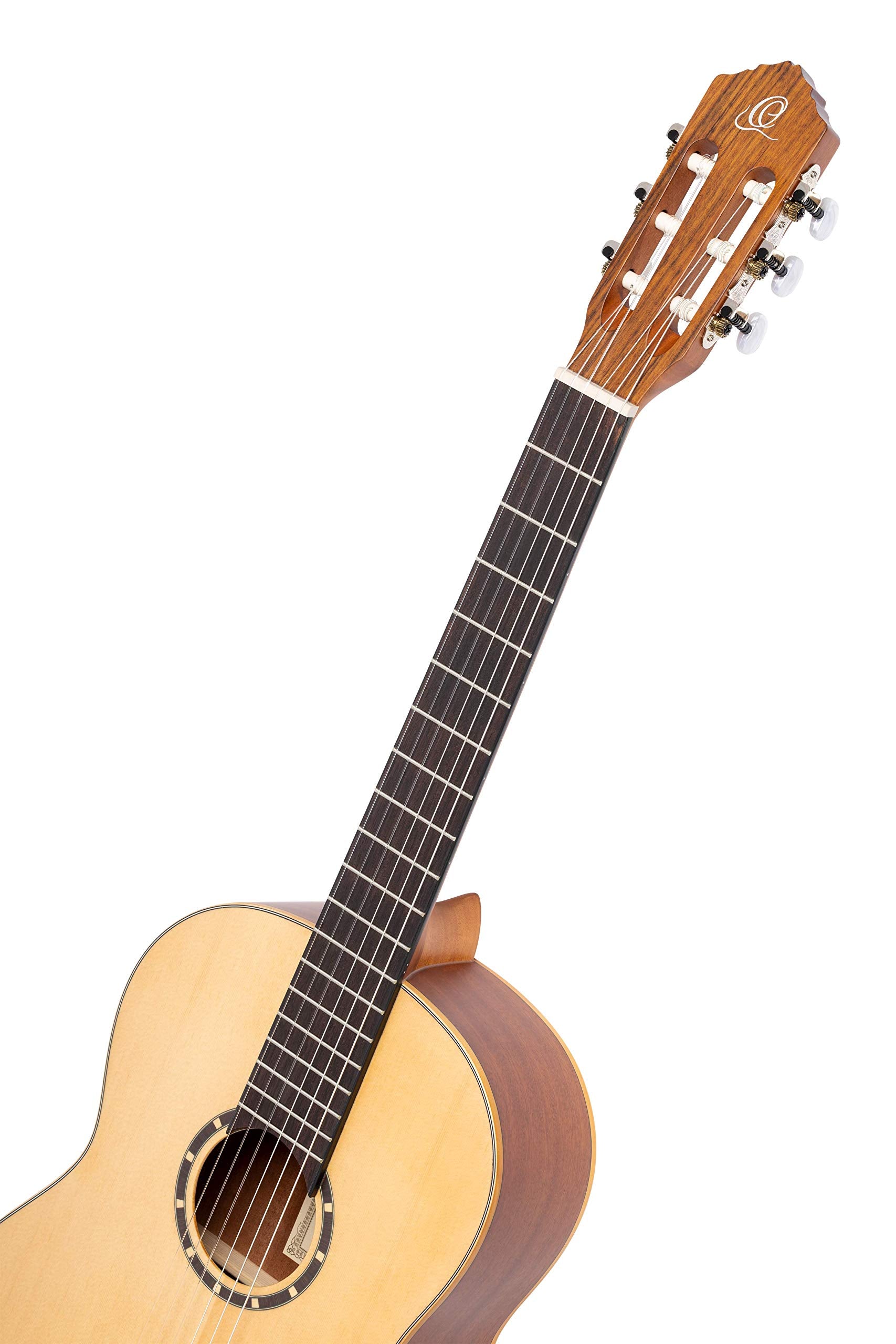 Ortega Guitars 6 String Family Series Full Size Left-Handed Nylon Classical Guitar w/Bag, Spruce Top-Natural-Satin, (R121L)