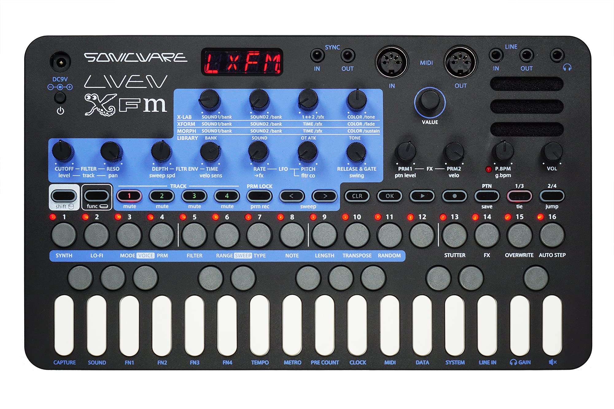 Sonicware Liven Xfm [Fm Synthesizer Groove Box] 3 New Fm Engines With 4-Track Sequencer