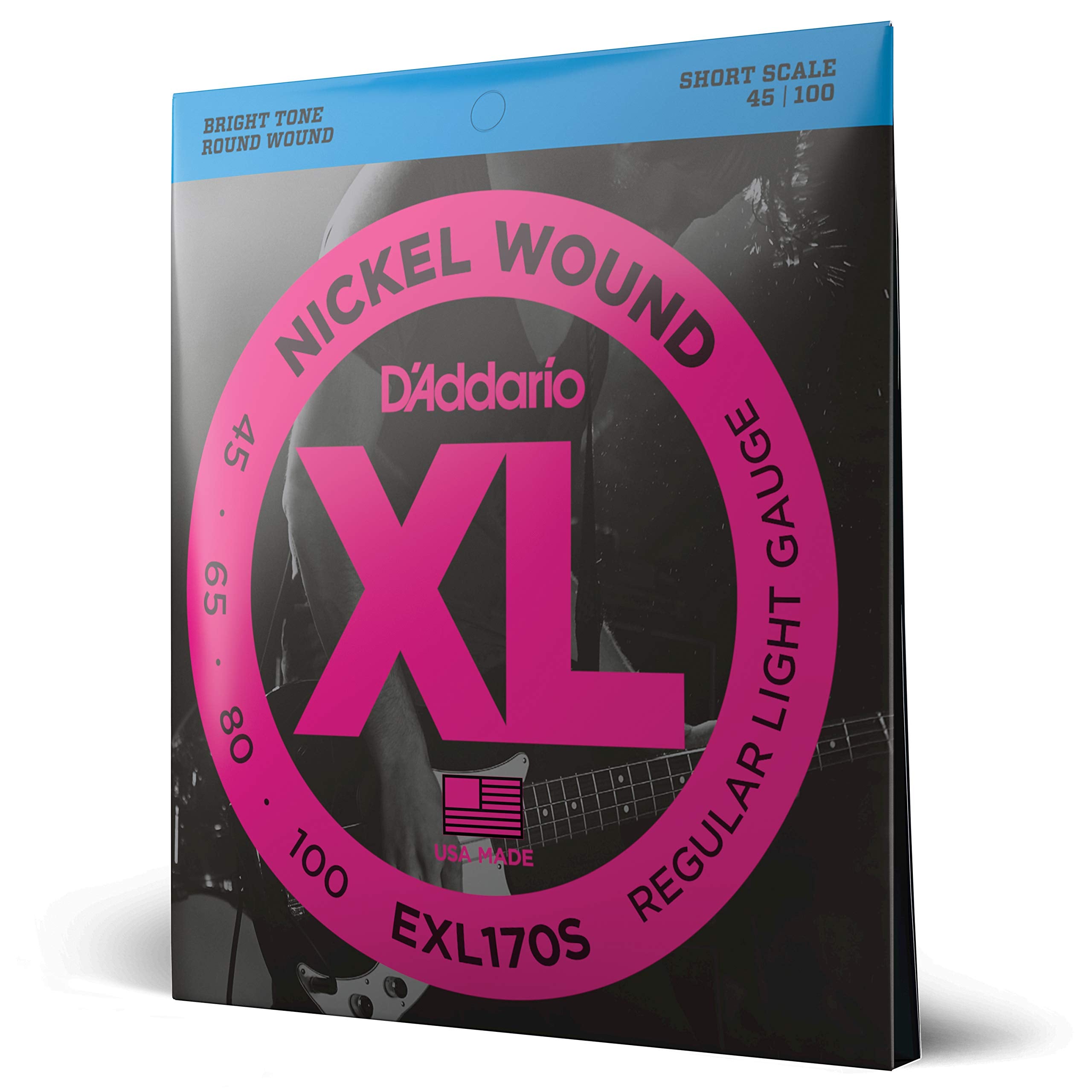 Daddario Bass Guitar Strings - Xl Nickel Bass Strings - Exl170S - Perfect Intonation, Consistent Feel, Powerful Durability - For