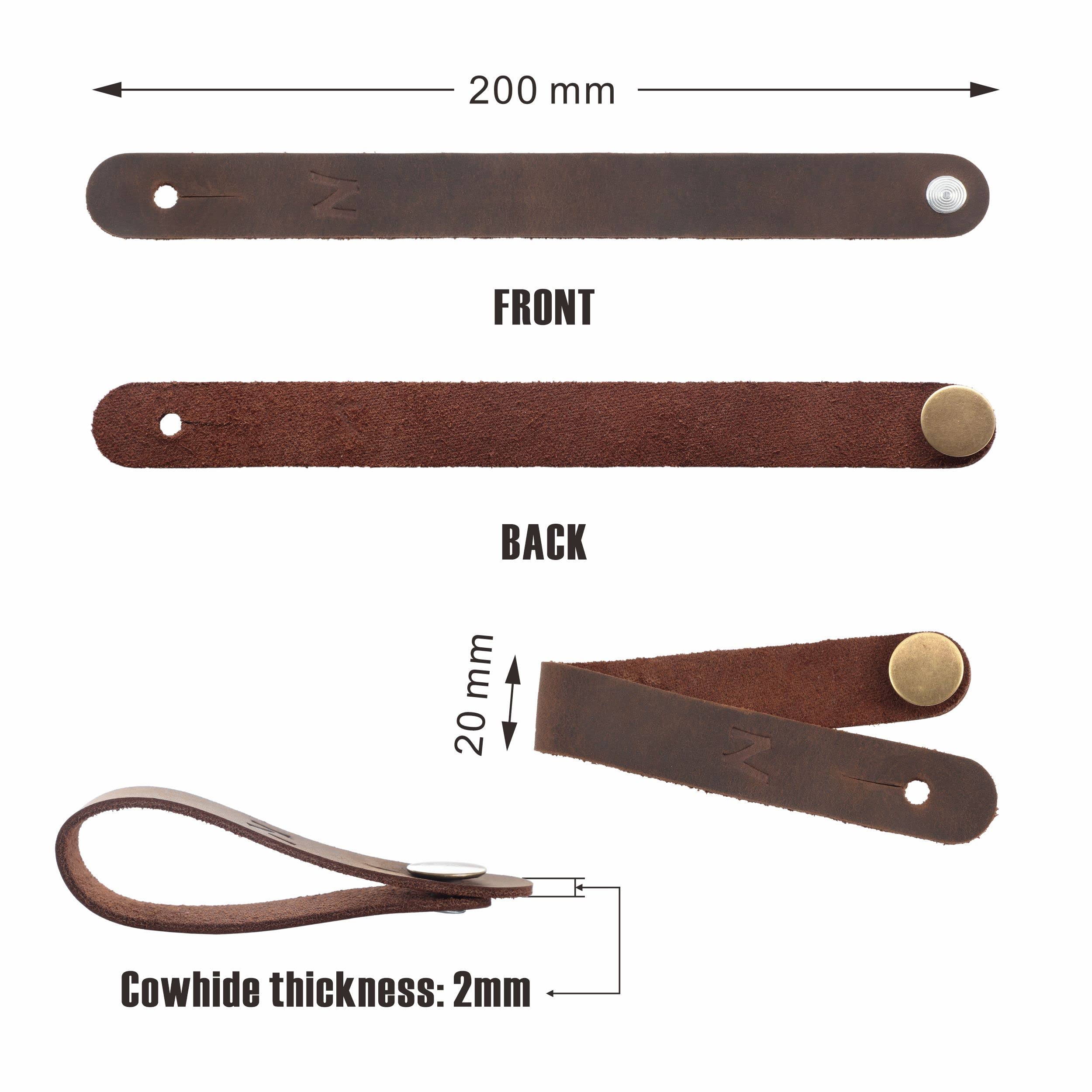 Nefelibata Guitar Strap Lock, Leather Guitar Strap Button, Headstock Adapter Tie,Guitar Neck Strap for Acoustic, Ukulele Strap &