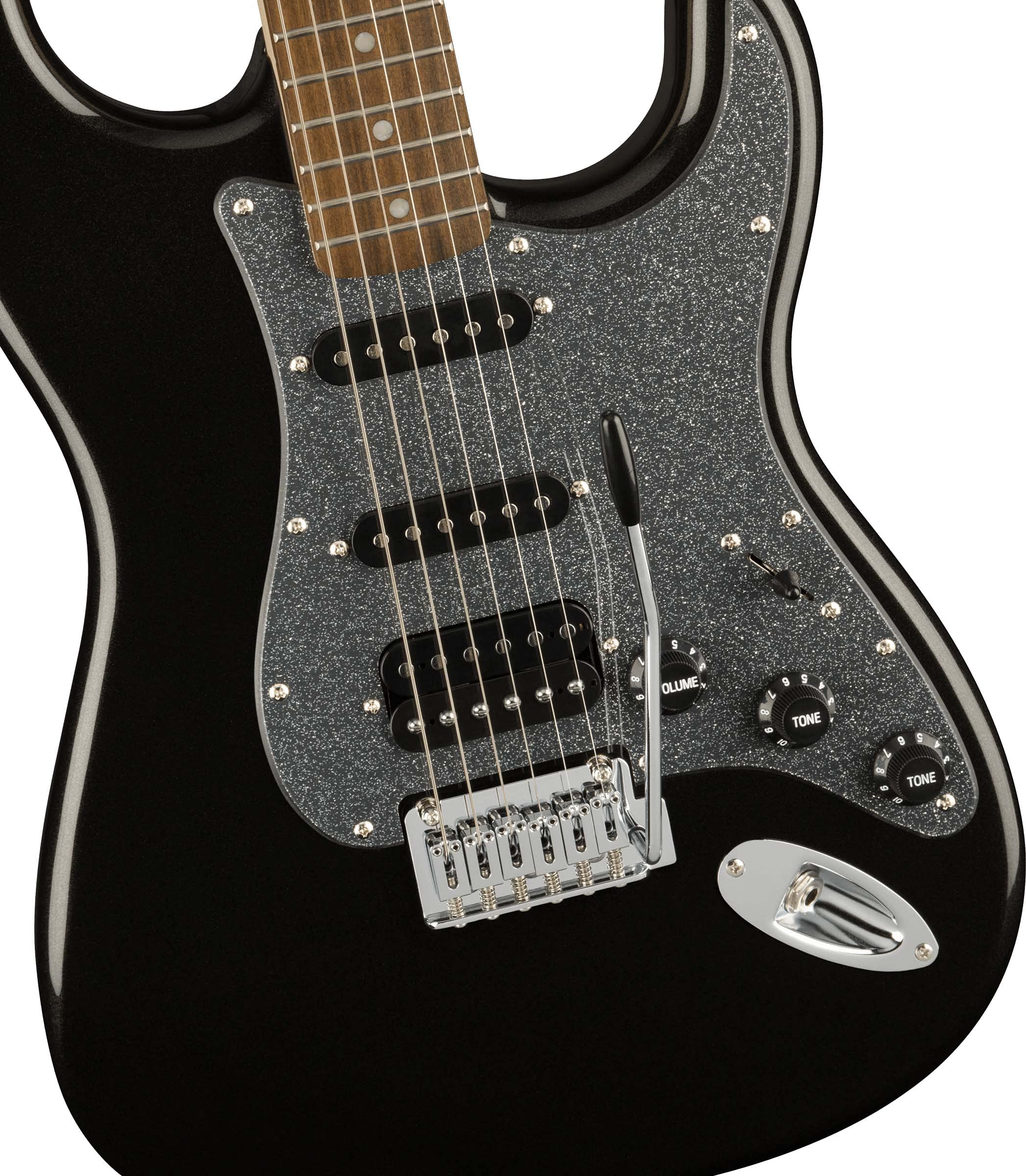 Fender Squier Affinity Stratocaster HSS - Metallic Black Bundle with Frontman 10G Amplifier, Gig Bag, Instrument Cable, Tuner, S