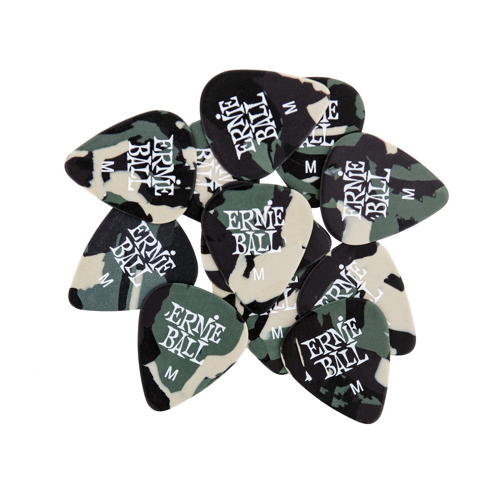 Ernie Ball Guitar Picks, Medium, Camouflage, 12-pack (P09222)