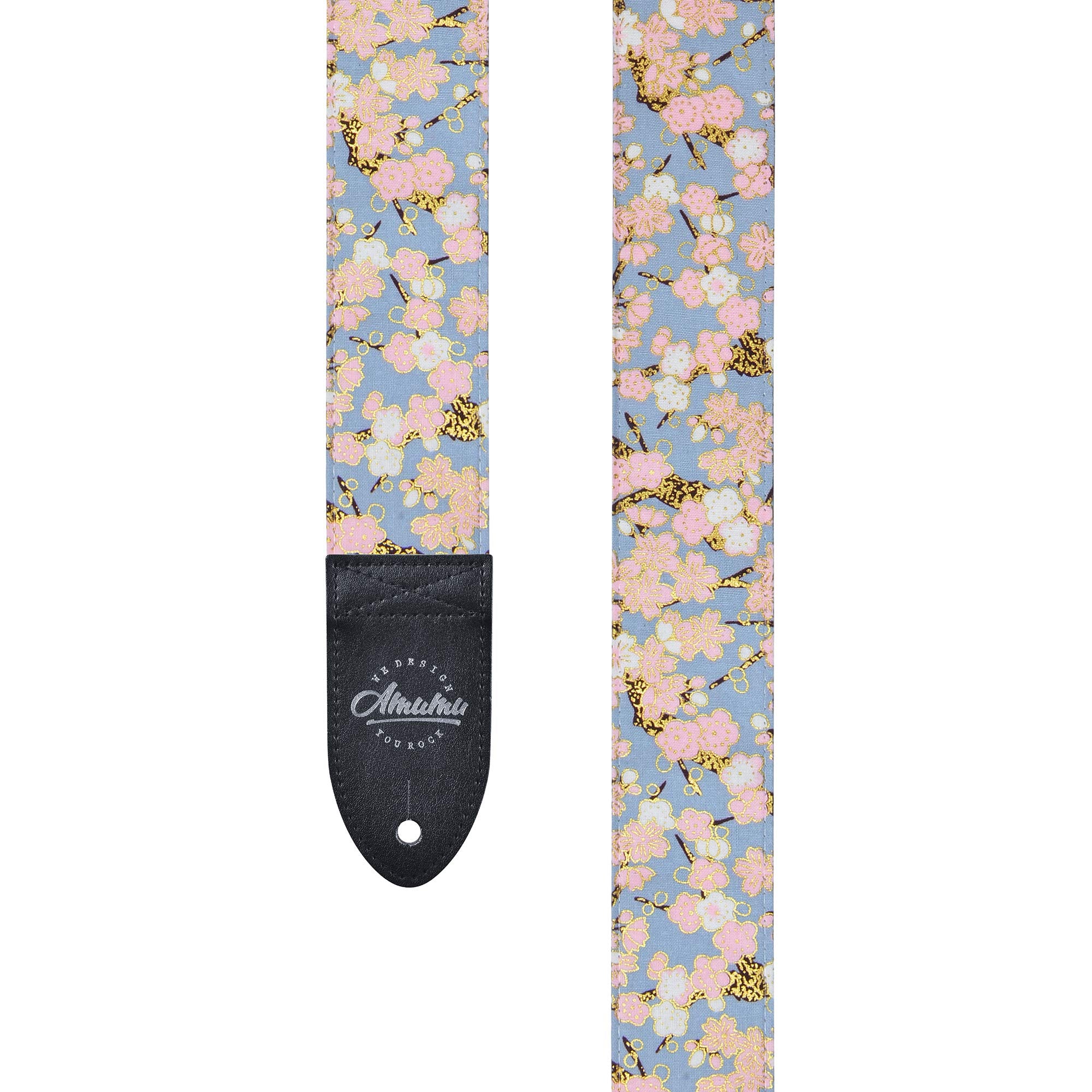 Amumu Plum Blossom Guitar Strap For Acoustic Guitar Electric Guitar And Bass Guitar - 2 Inches Wide