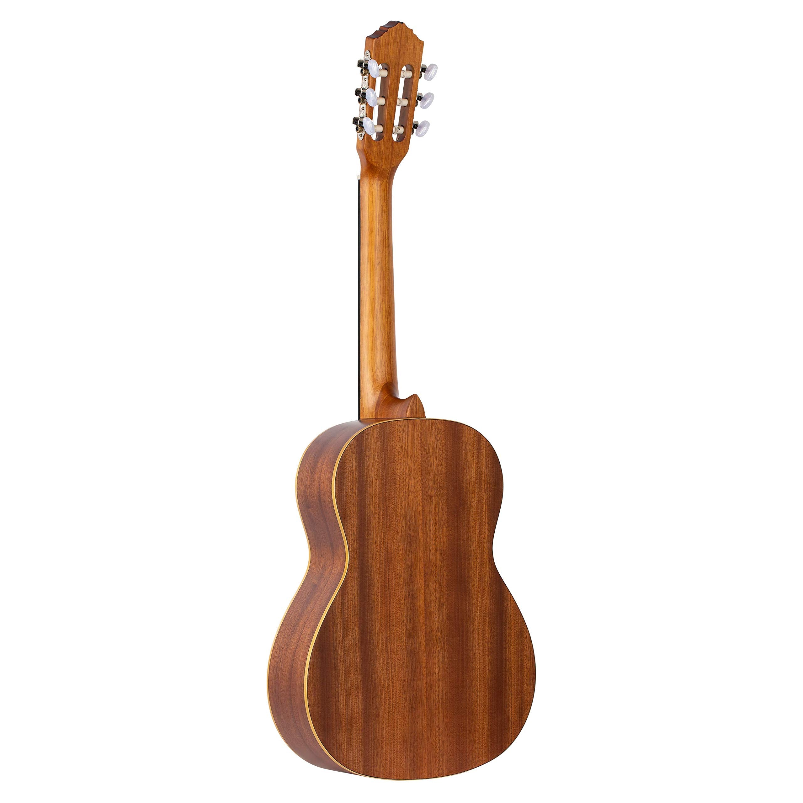 Ortega Guitars 6 String Family Series 3/4 Size Nylon Classical Guitar w/Bag, Right, Spruce Top-Natural-Satin, (R121-3/4)