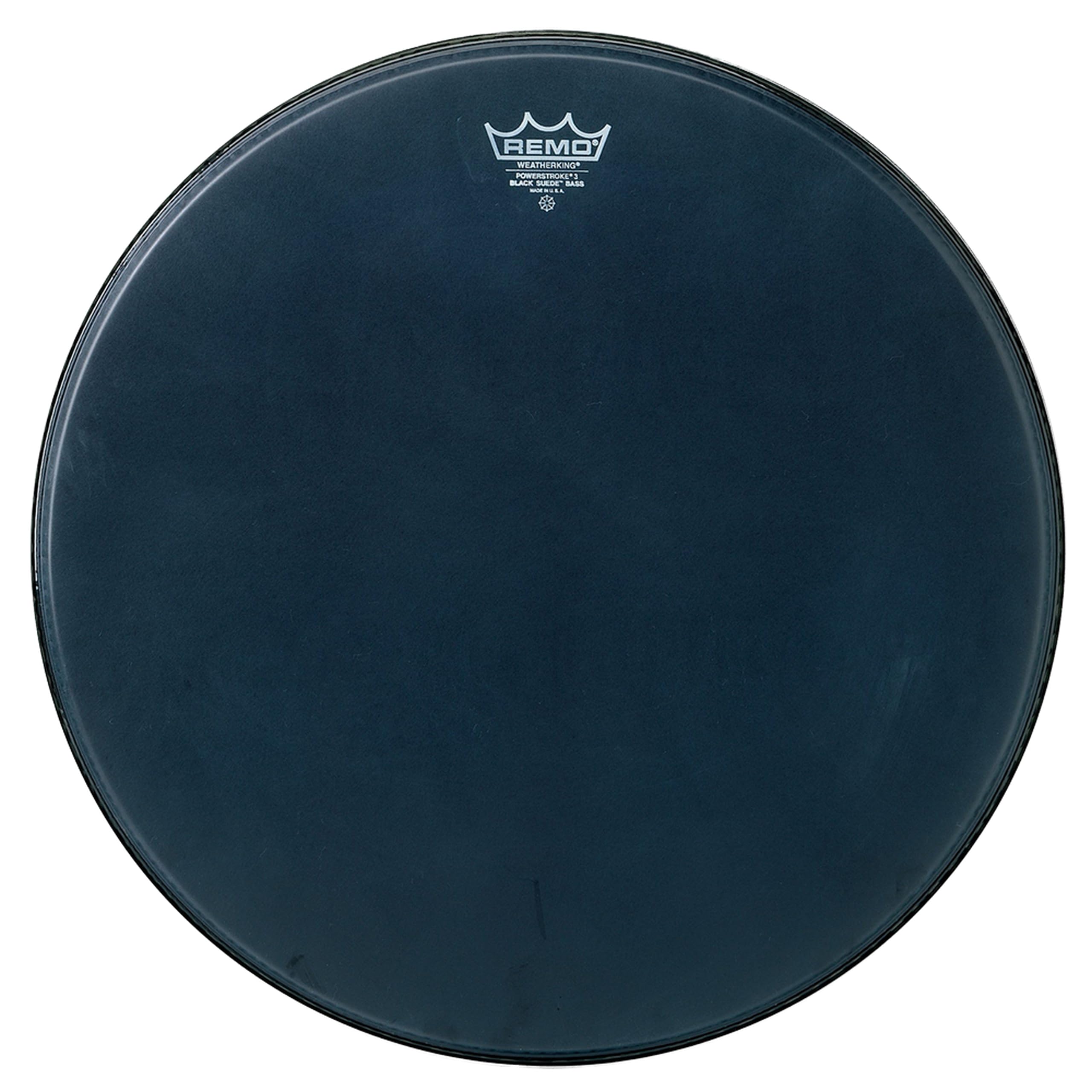 Remo Powerstroke P3 Black Suede Bass Drumhead, 22