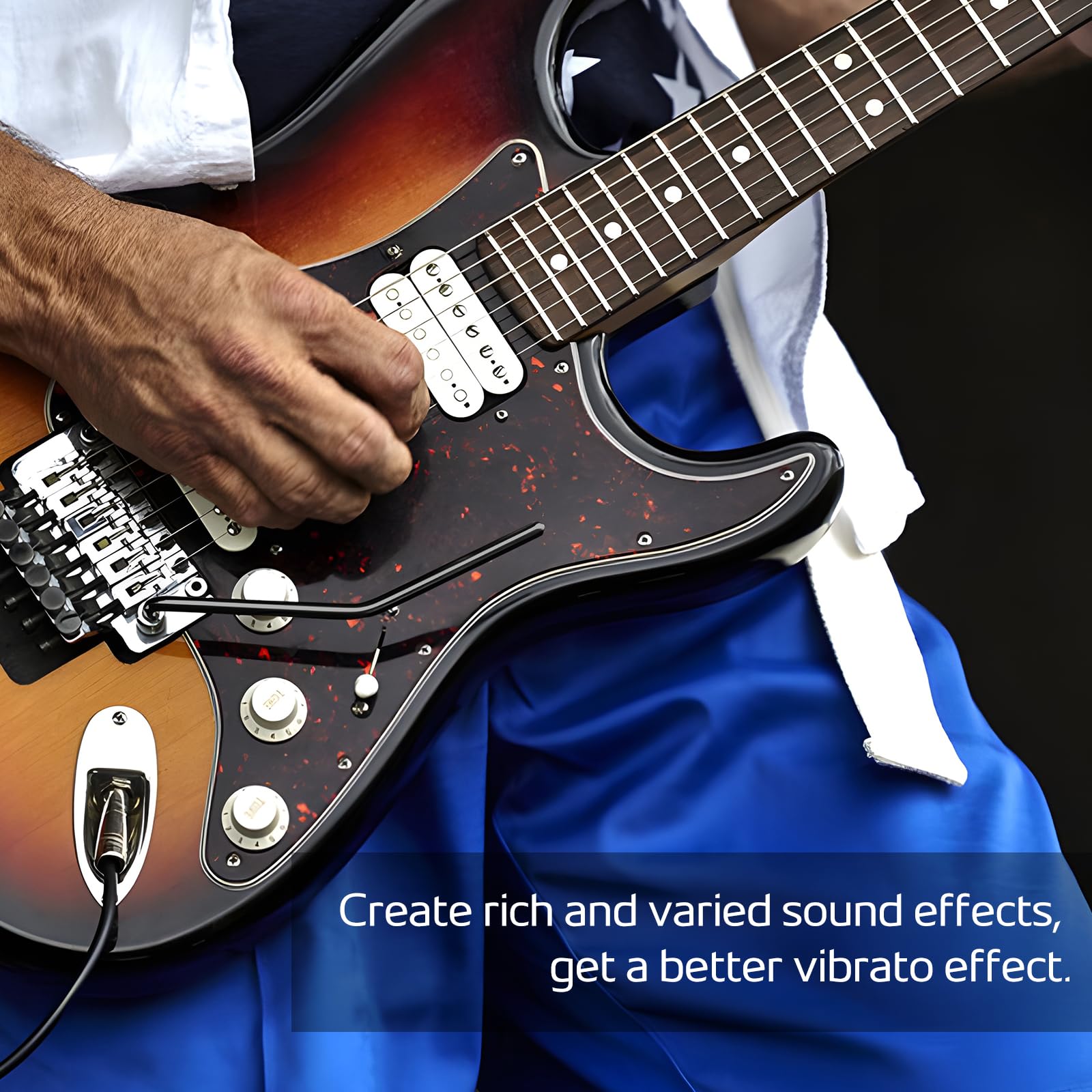 gazechimp 5.2mm Tremolo System Parts, Whammy Guitar Bar, Push-in Style Stainless Steel Tremolo Arm for Electric Guitar Replaceme