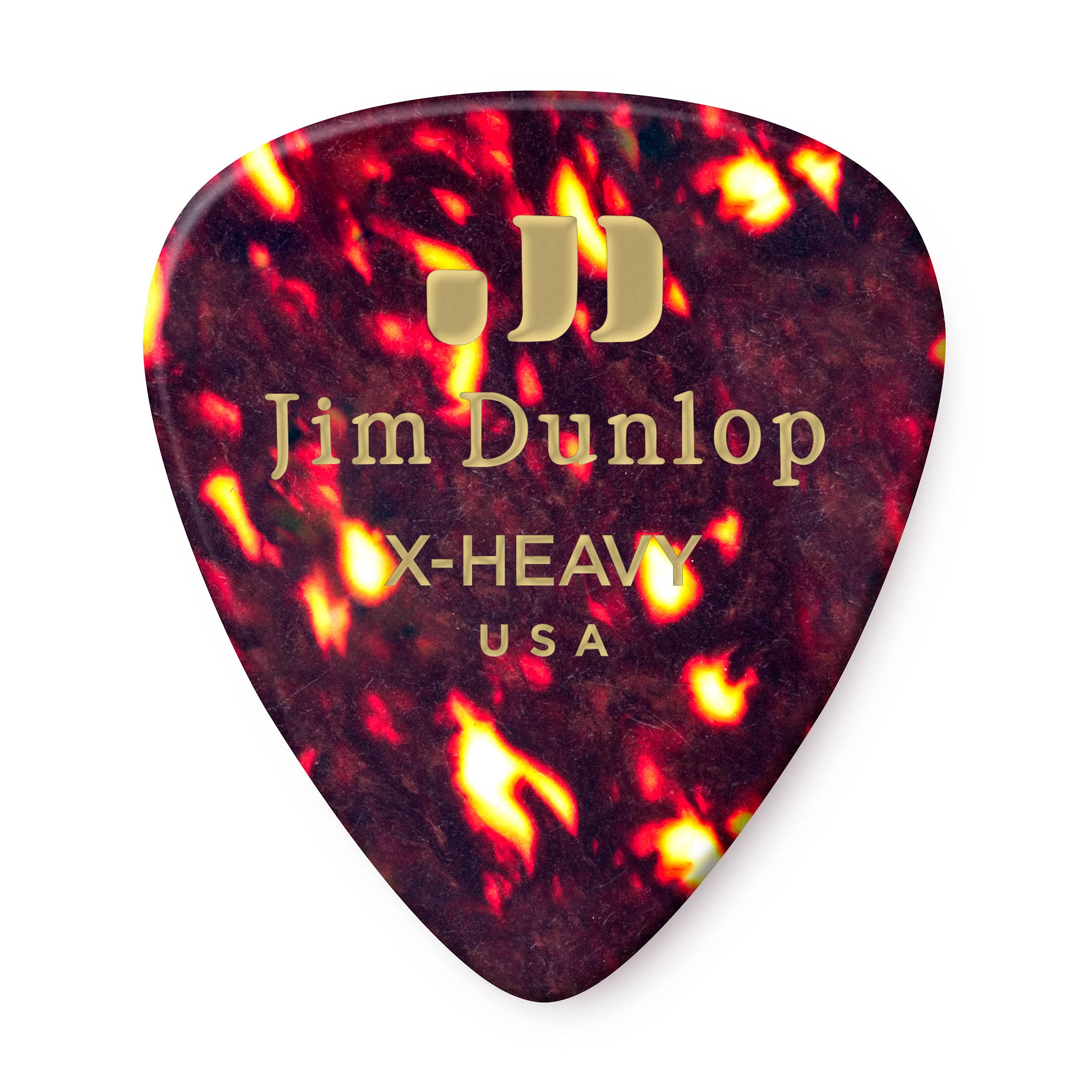 Jim Dunlop 483P05Xh Genuine Celluloid, Shell, Extra Heavy, 12/Player'S Pack