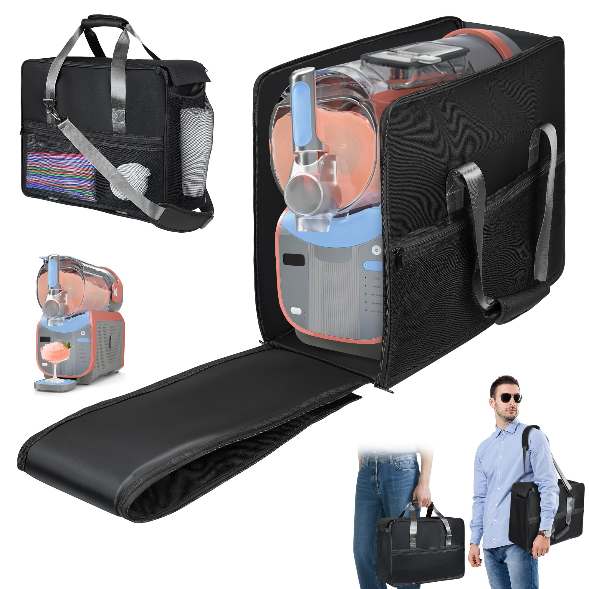Ghaklna Carrying Bag for Ninja Slushie Machine Max FS605 Accessories, Carrying case for Slushie Machine FS605,Thickly Padded Tra