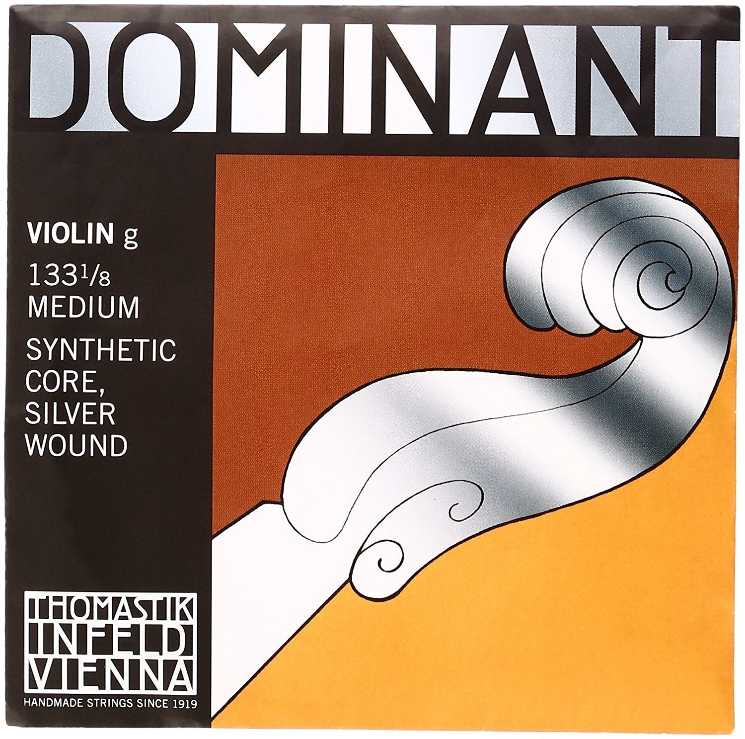 Thomastik-Infeld 133.18 Dominant Violin String, Single G String, 133, 1/8 Size, Silver Wound