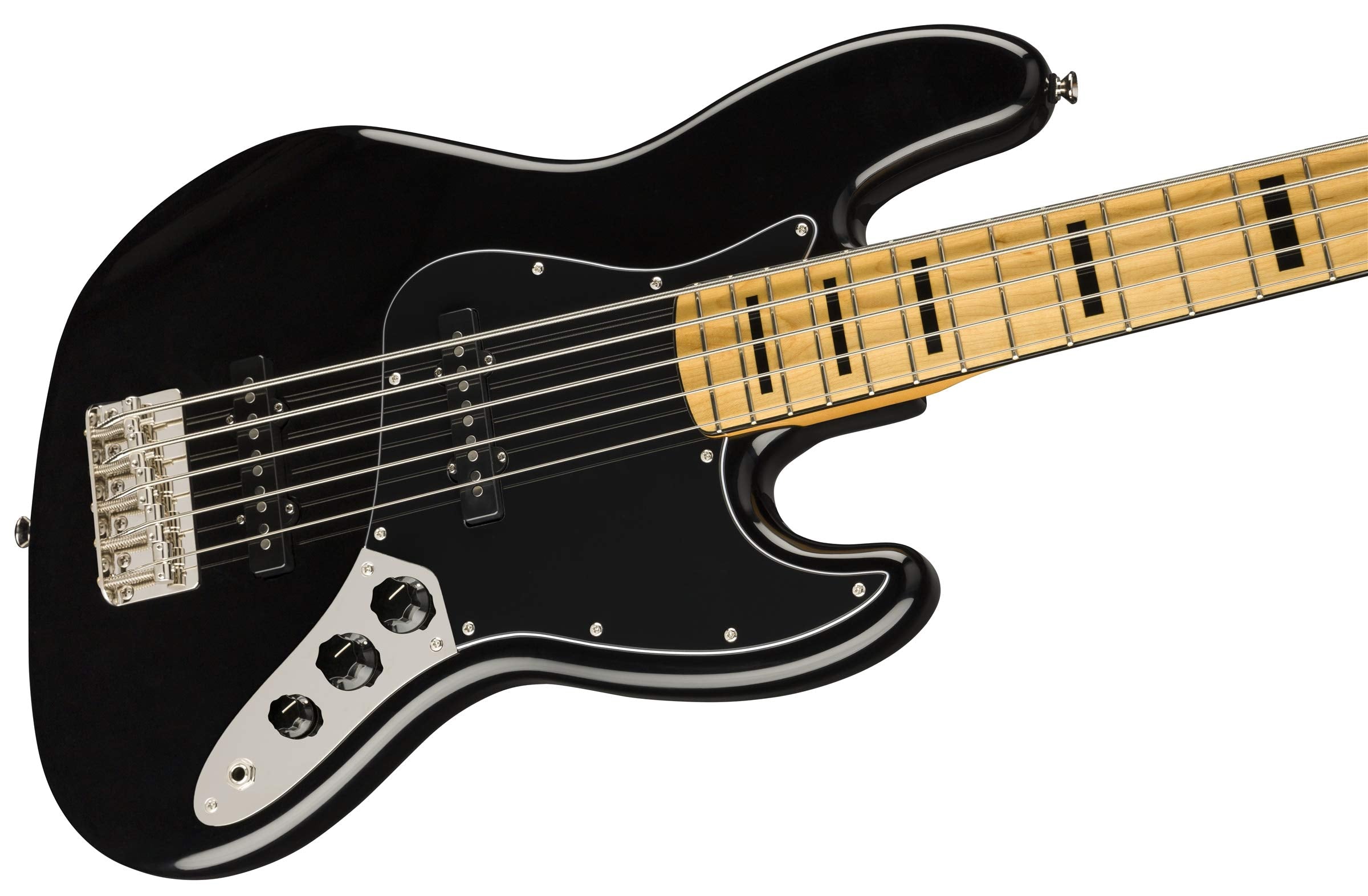 Squier Classic Vibe 70s 5-String Jazz Bass, Black, Maple Fingerboard
