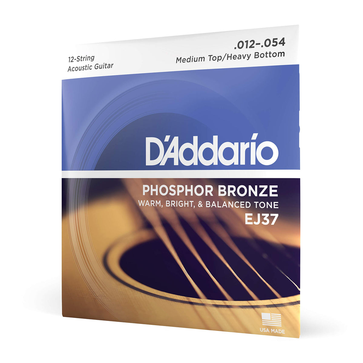 Daddario Guitar Strings - Phosphor Bronze Acoustic Guitar Strings - Ej37 - Rich, Full Tonal Spectrum - For 12 String Guitars - 2
