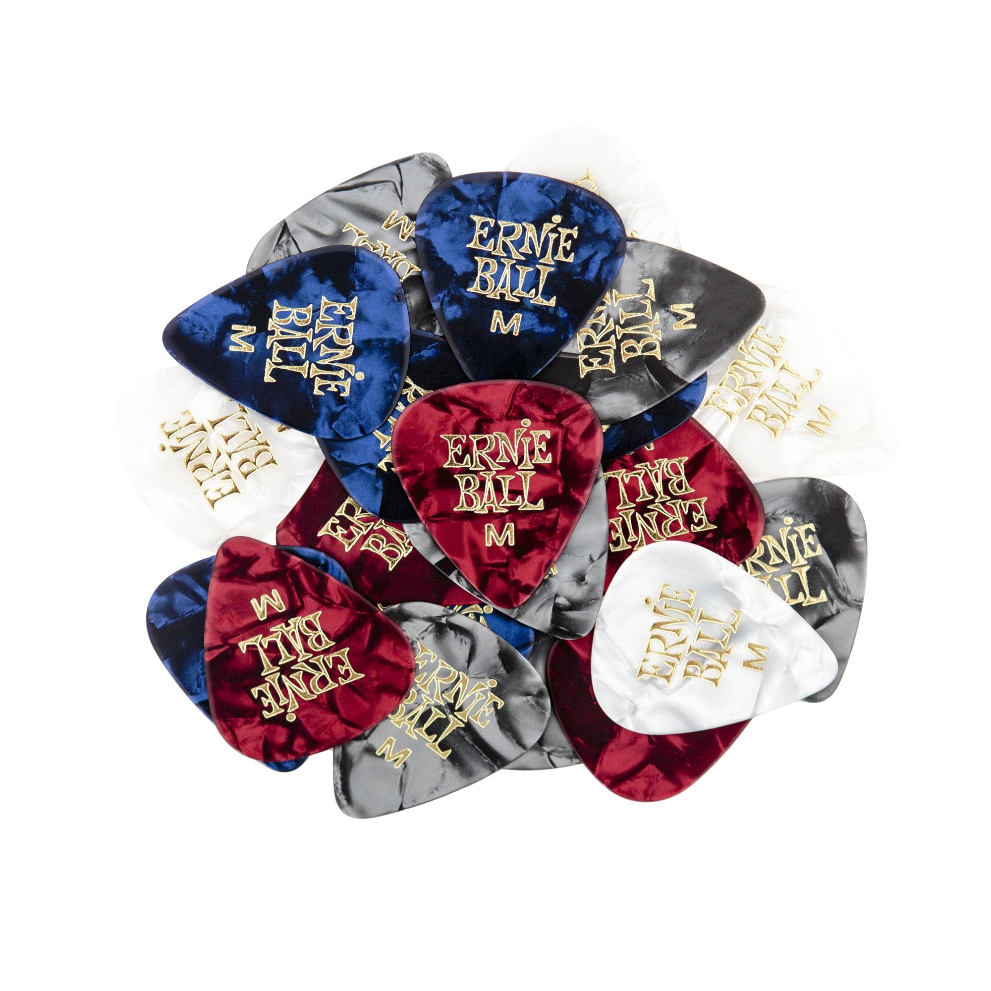 Ernie Ball Guitar Picks, Medium, Assorted Perloid, 144-pack (P09119)