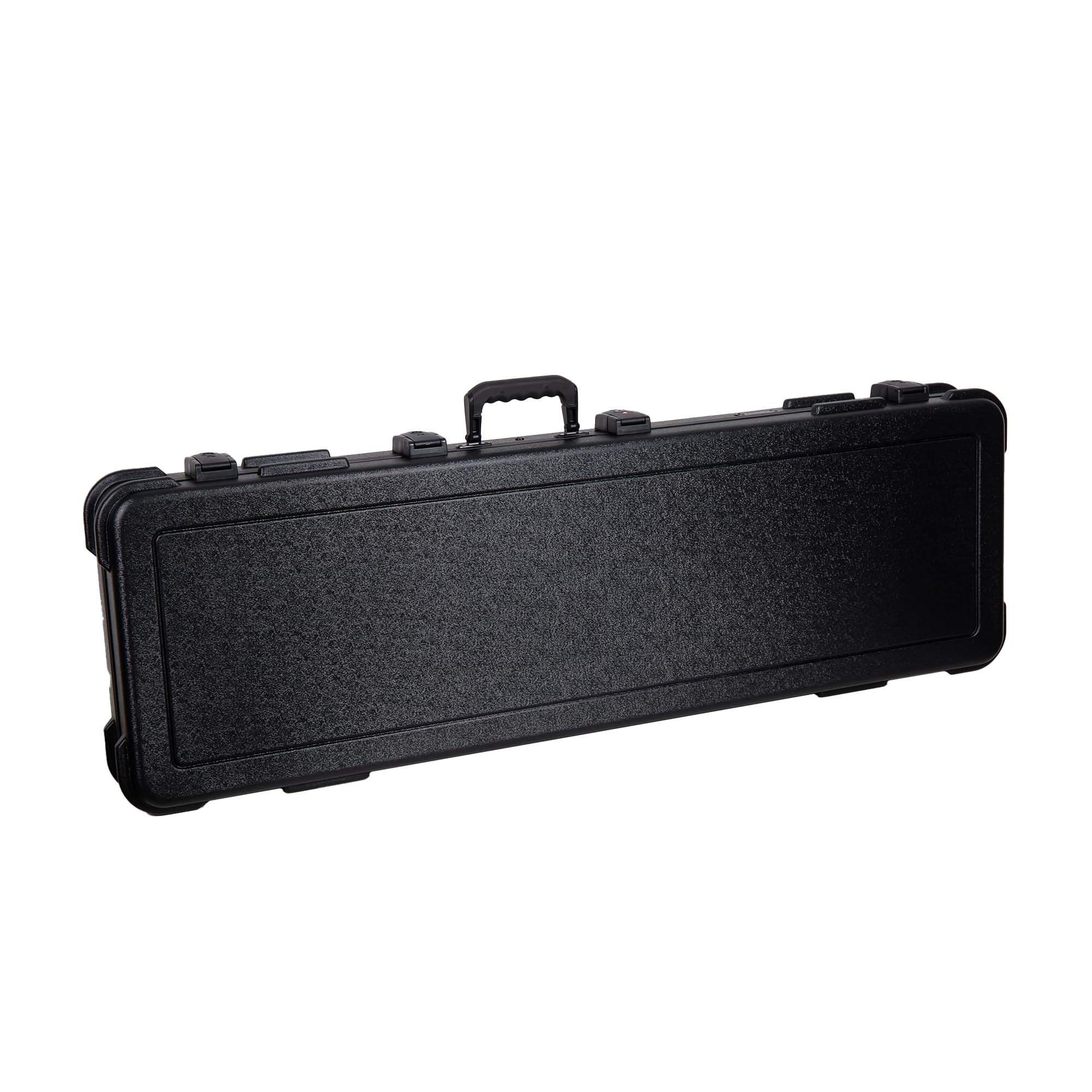 Crossrock ABS Bass Guitar Flight Case for Fender Jazz & Precision | Black Matte Finish, Burgundy Velvet Interior, TSA Lock - Pre
