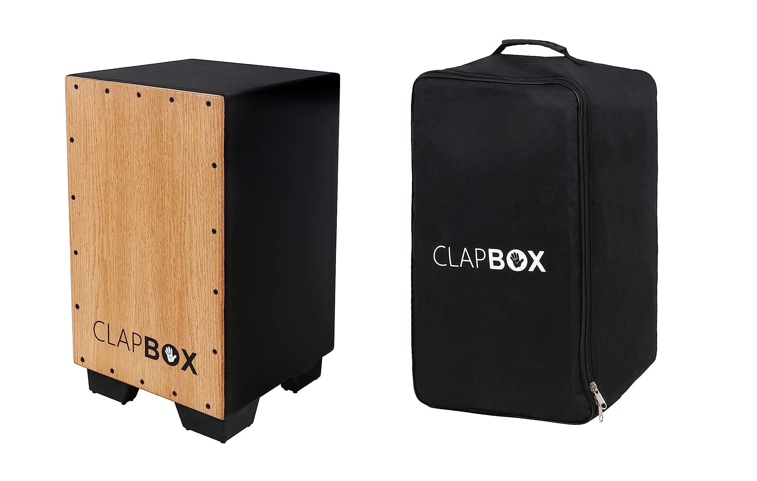 Clapbox Cajon Cb11 With Bag -Black, Oak (H:50 W:30 L:30) - 3 Internal Snares