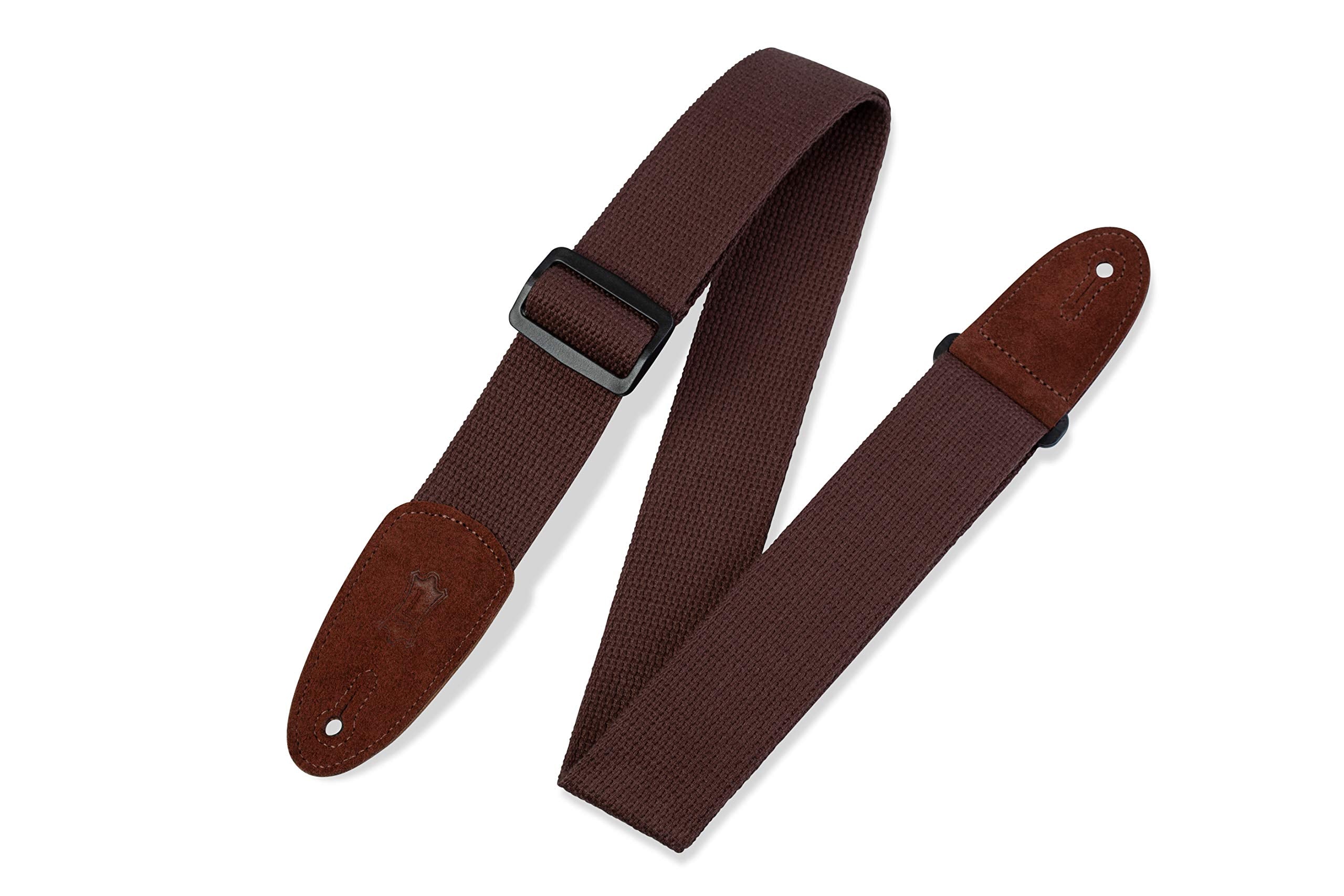 Levy'S Leathers 2'' Cotton Guitar Strap With Suede Ends And Tri-Glide Adjustment, Adjustable To 58''; Brown (Mc8-Brn)