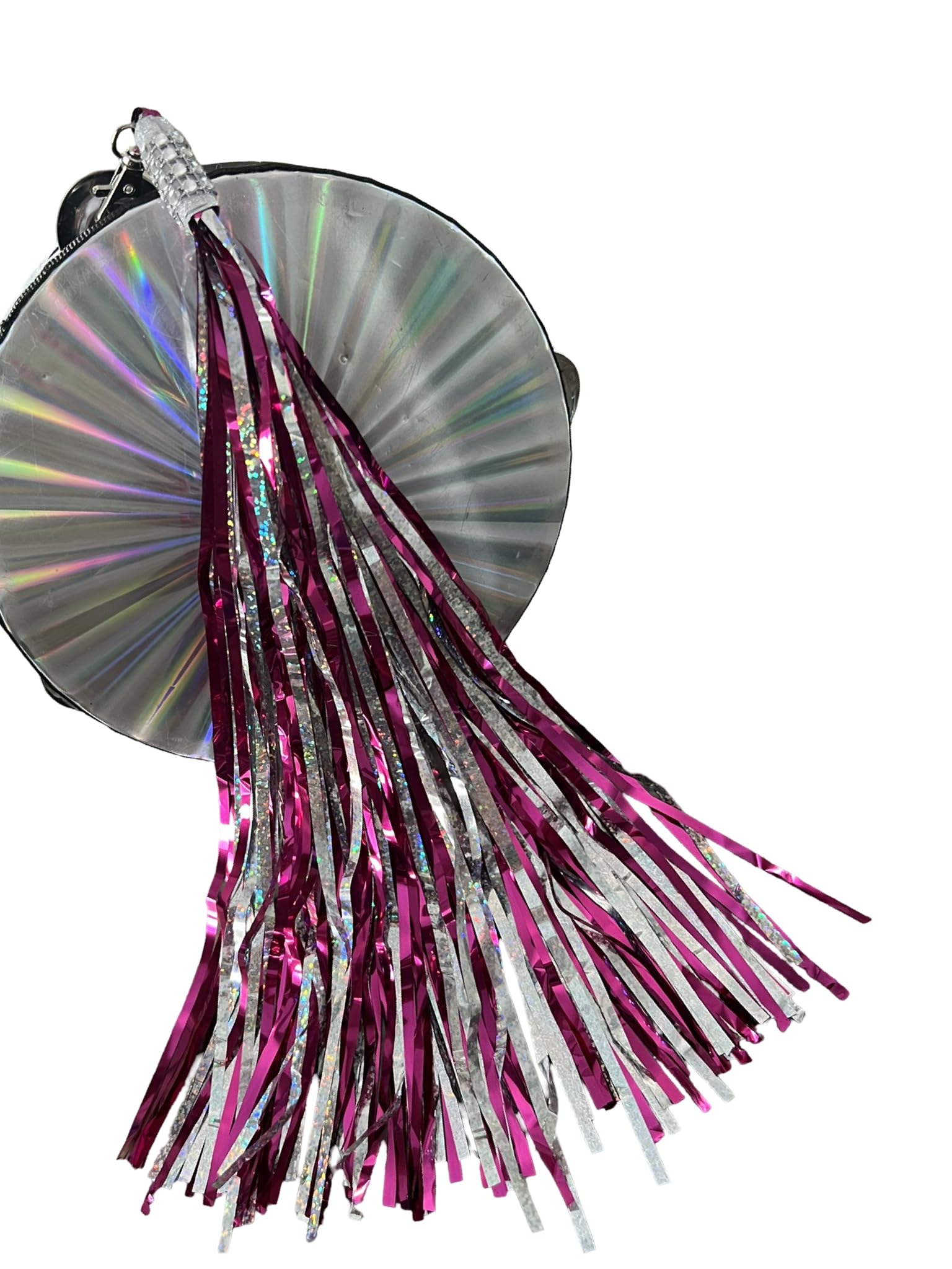 Lluvia liston para pandero Handmade 14-15inch on standard 8inch tambourine (Silver Pink)