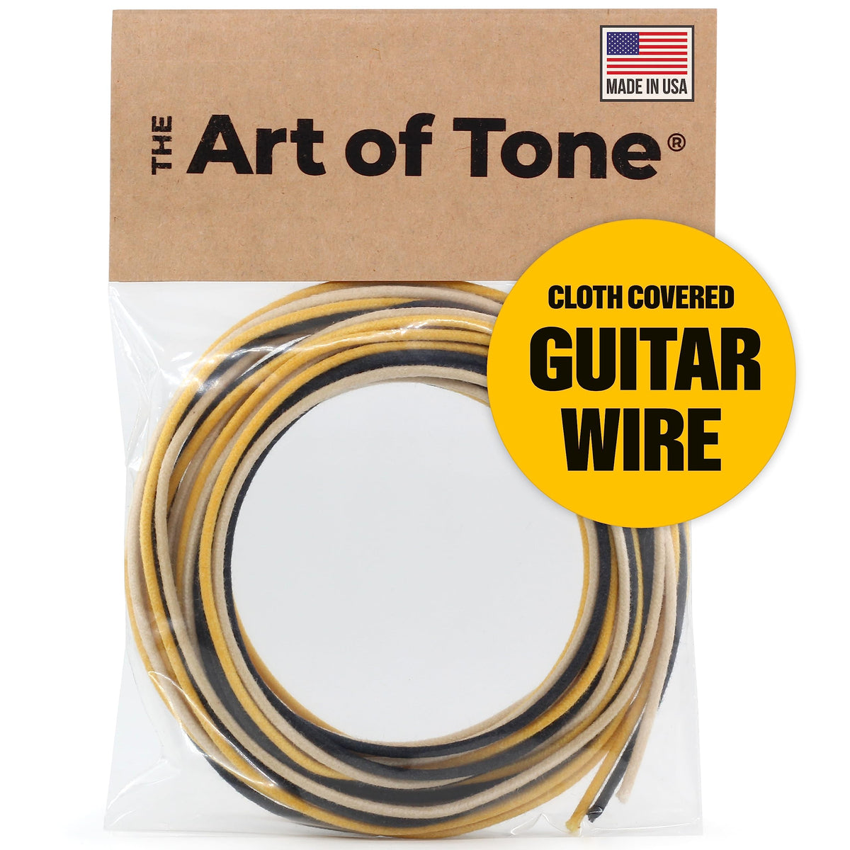 The Art Of Tone Gavitt Cloth Wire, 22 Gauge Guitar Wire, Pushback Wire For Electric Guitar Upgrades Kits, And Wiring Harness, 22