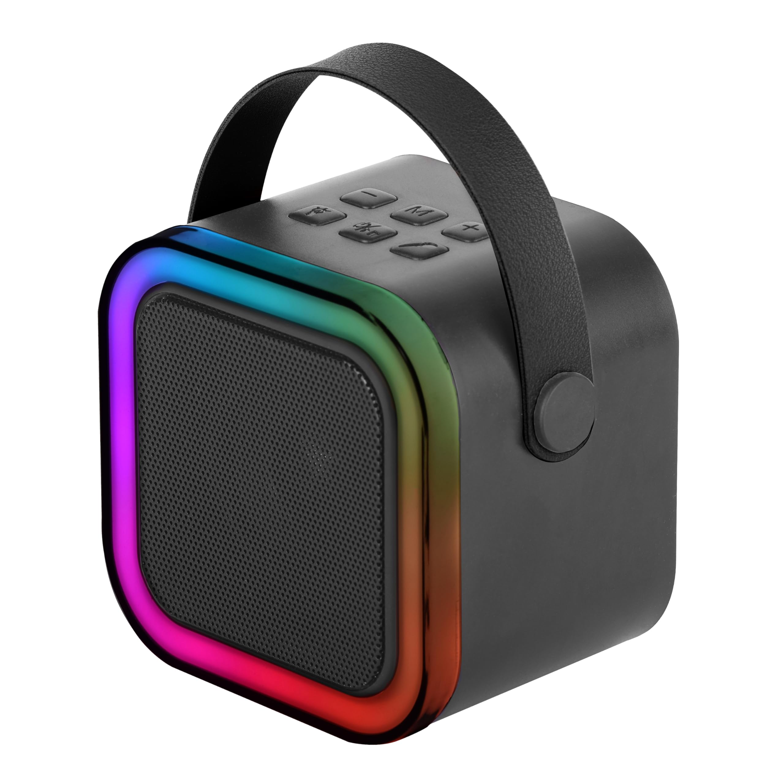 IQ SOUND IQ-708K Mini Karaoke Bluetooth Speaker with Wireless Mic, Colorful RGB Party Lights, 5 Voice Effects, Bluetooth 5.3, Pe