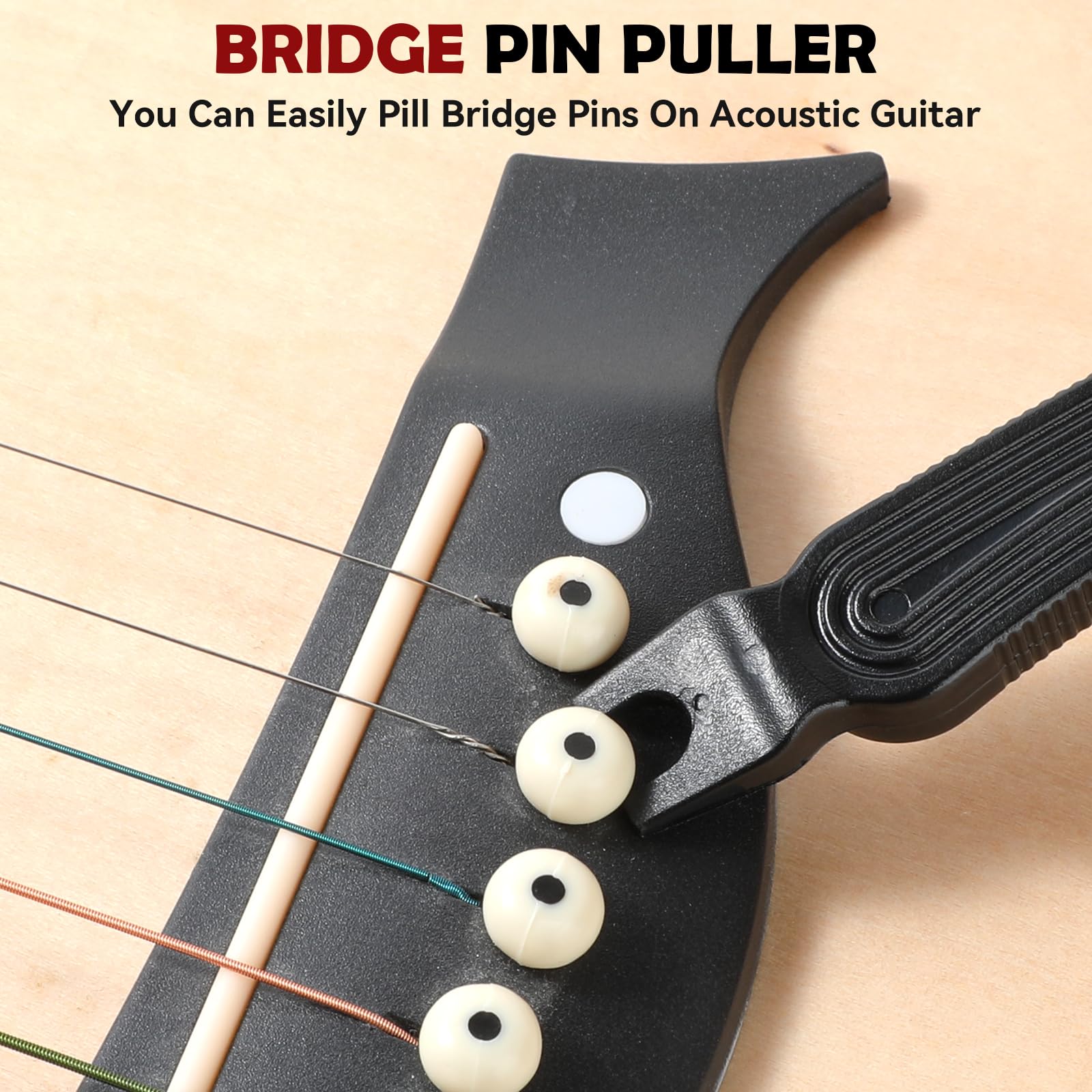 Professional Guitar String Winders, Multifunctional Acoustic Guitar Strings Cutter & Pin Puller All in One Guitar Accessories El