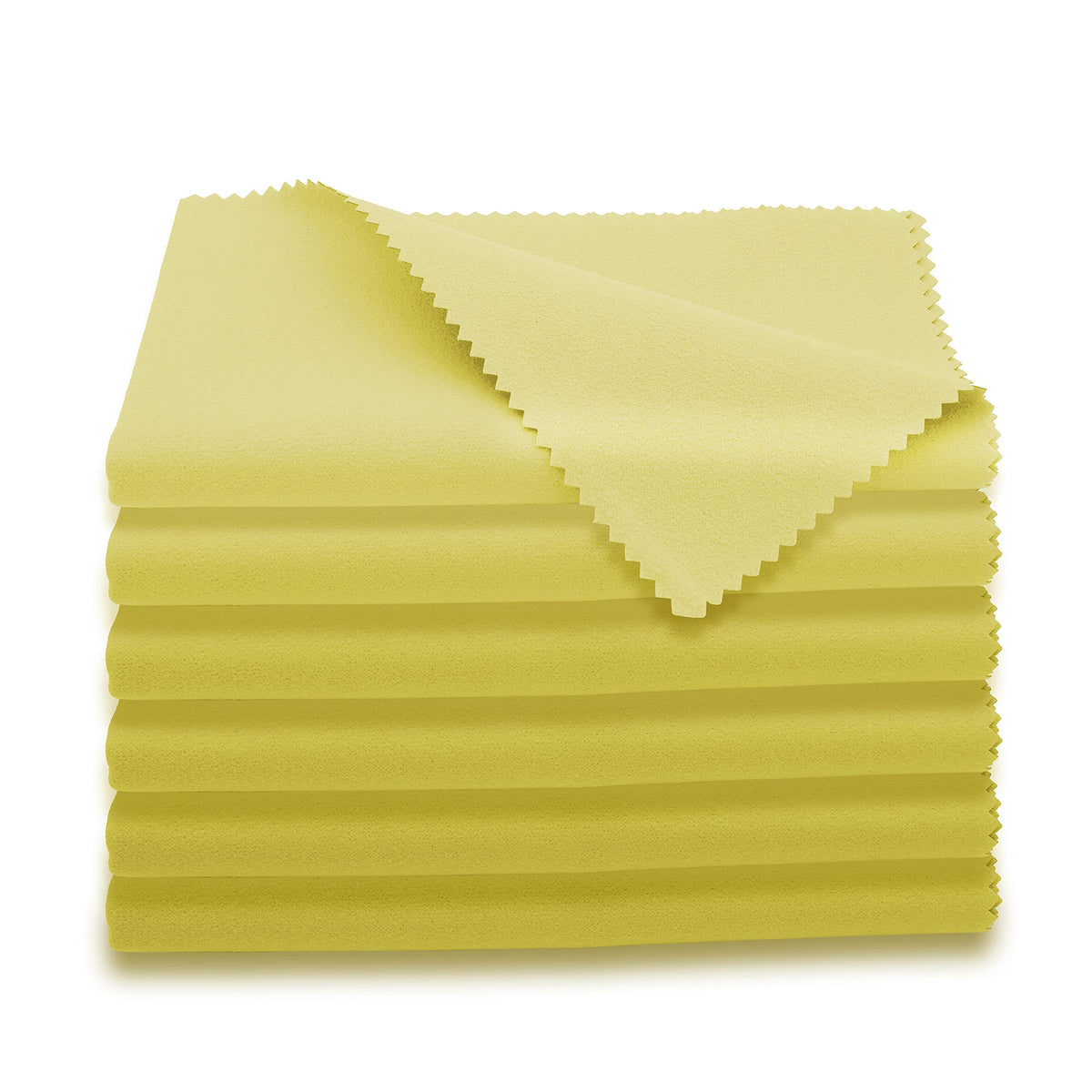 Aawipes Trumpet Cleaning Cloths Microfiber 12''X12'' (6-Pack, Yellow) Plush Polishing Cloths For Musical Instruments Cleaning Cl