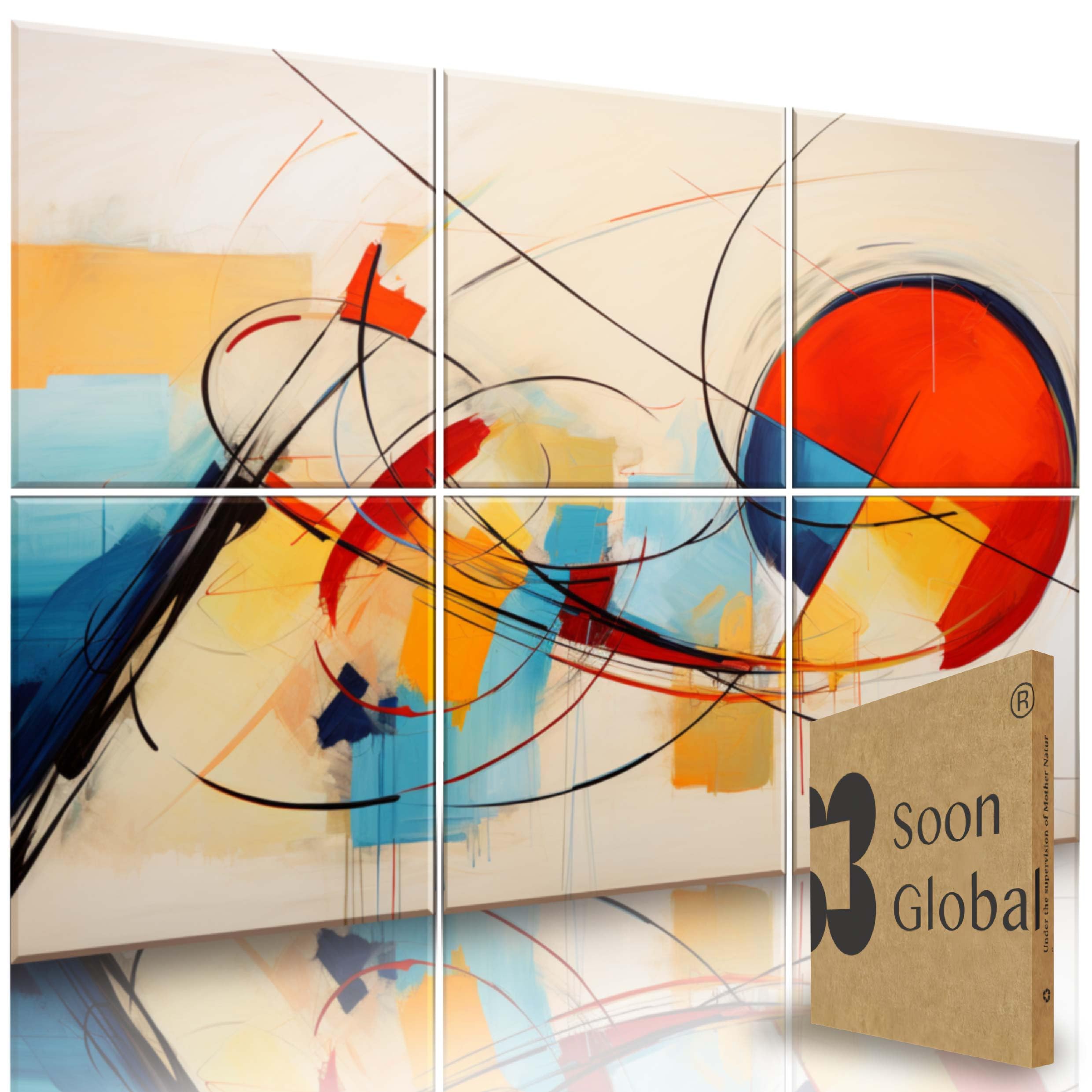 Soon Global Acoustical Wall Panels, 72 X 48 Inches Art Acoustic Panels, Decorative Acoustic Panels, Acoustic Wall Panels, Sound