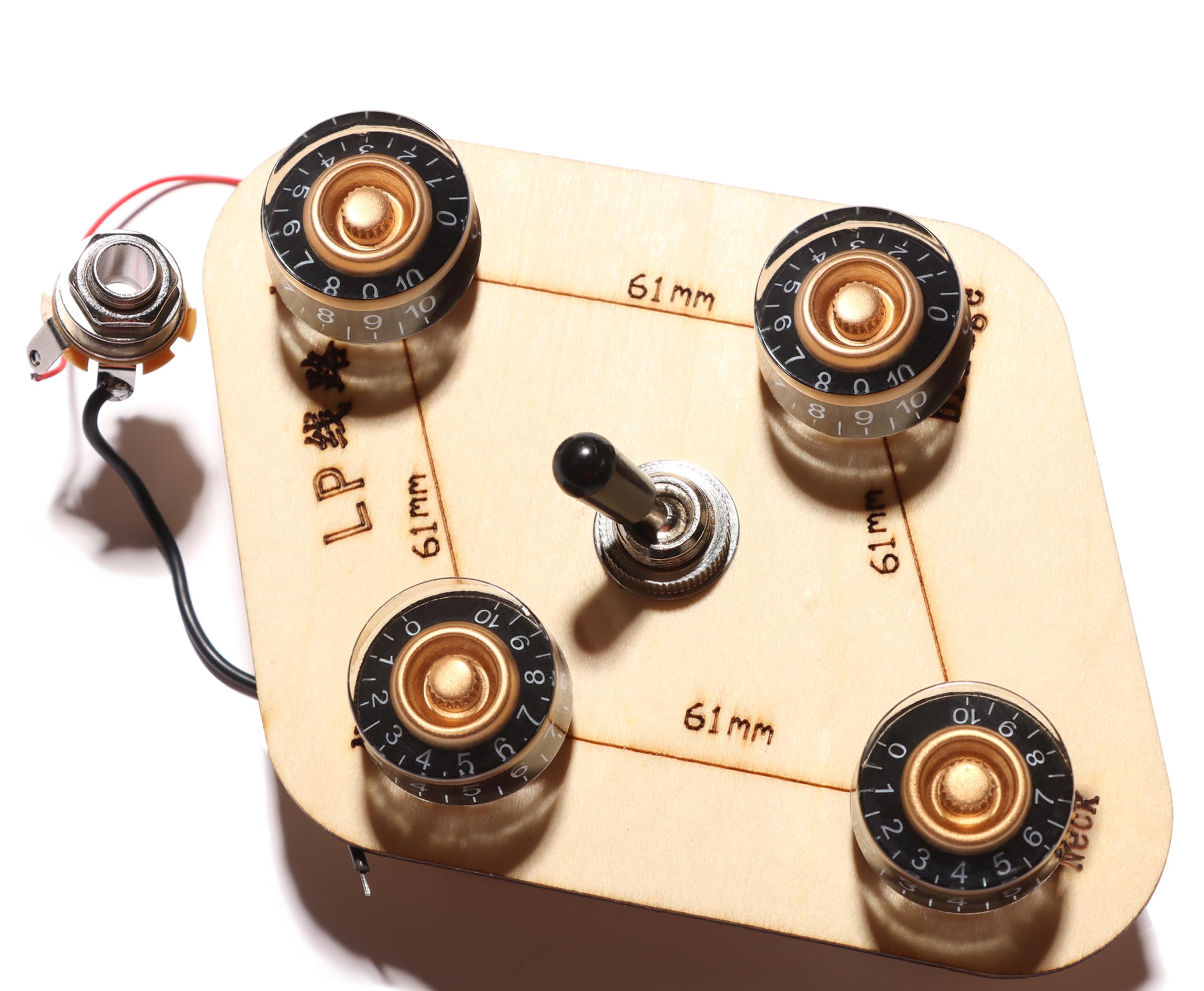 Lamsam Prewired Wiring Harness For Guitars With Humbucker Pickups, Standard Wiring Kit With Potentiometers Orange Capacitors Tog