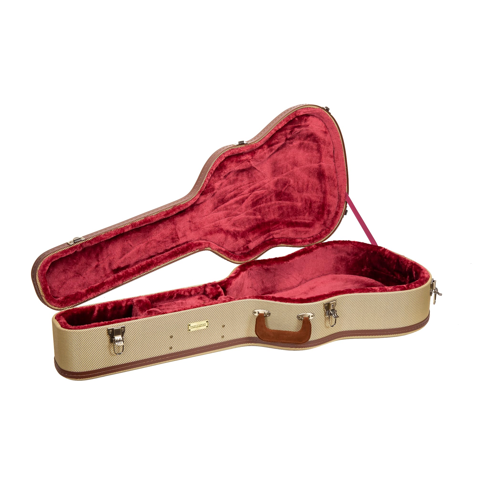 Crossrock Master Series Acoustic Guitar Case for Martin D-28 / Grand Auditorium | Fabric Tweed Exterior, Re-Engineered Shell, Le