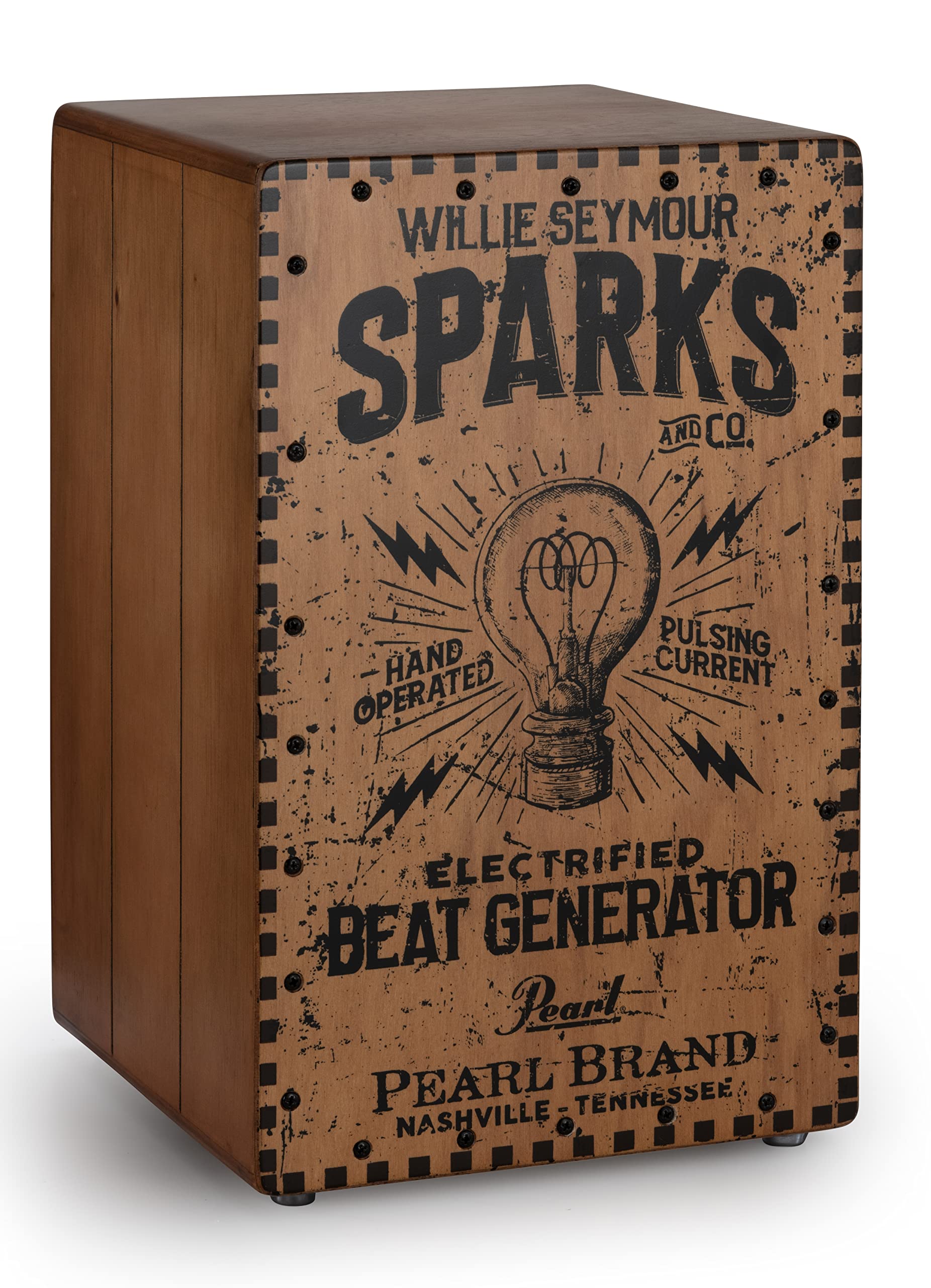 Pearl PBEC210 Electronic Crate-style Cajon - Willie Seymour Sparks Graphic Finish