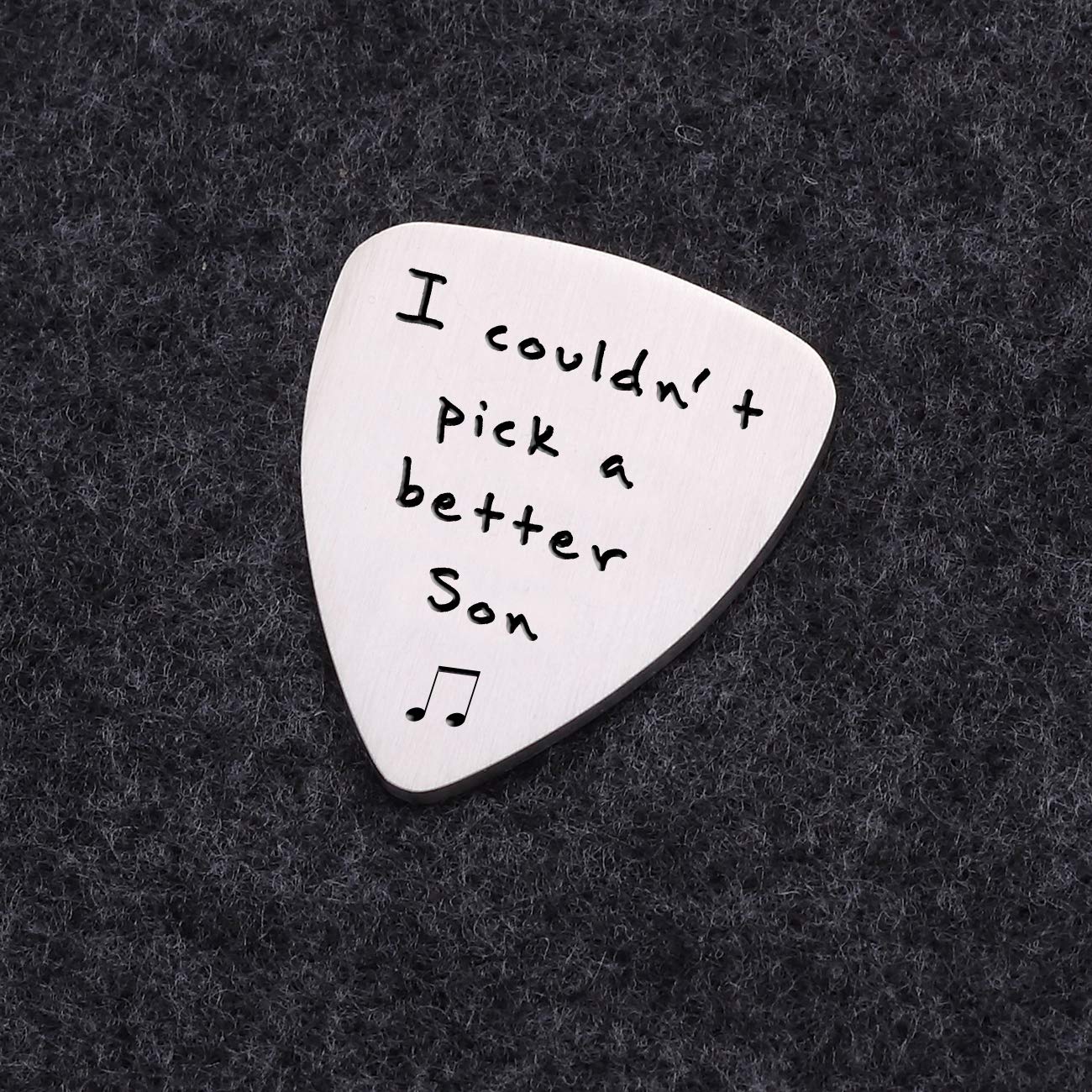 Gifts for Son from Mom Dad - I Couldn't Pick A Better Son Guitar Pick Jewelry, Personalized Musician Gifts, Birthday Graduation
