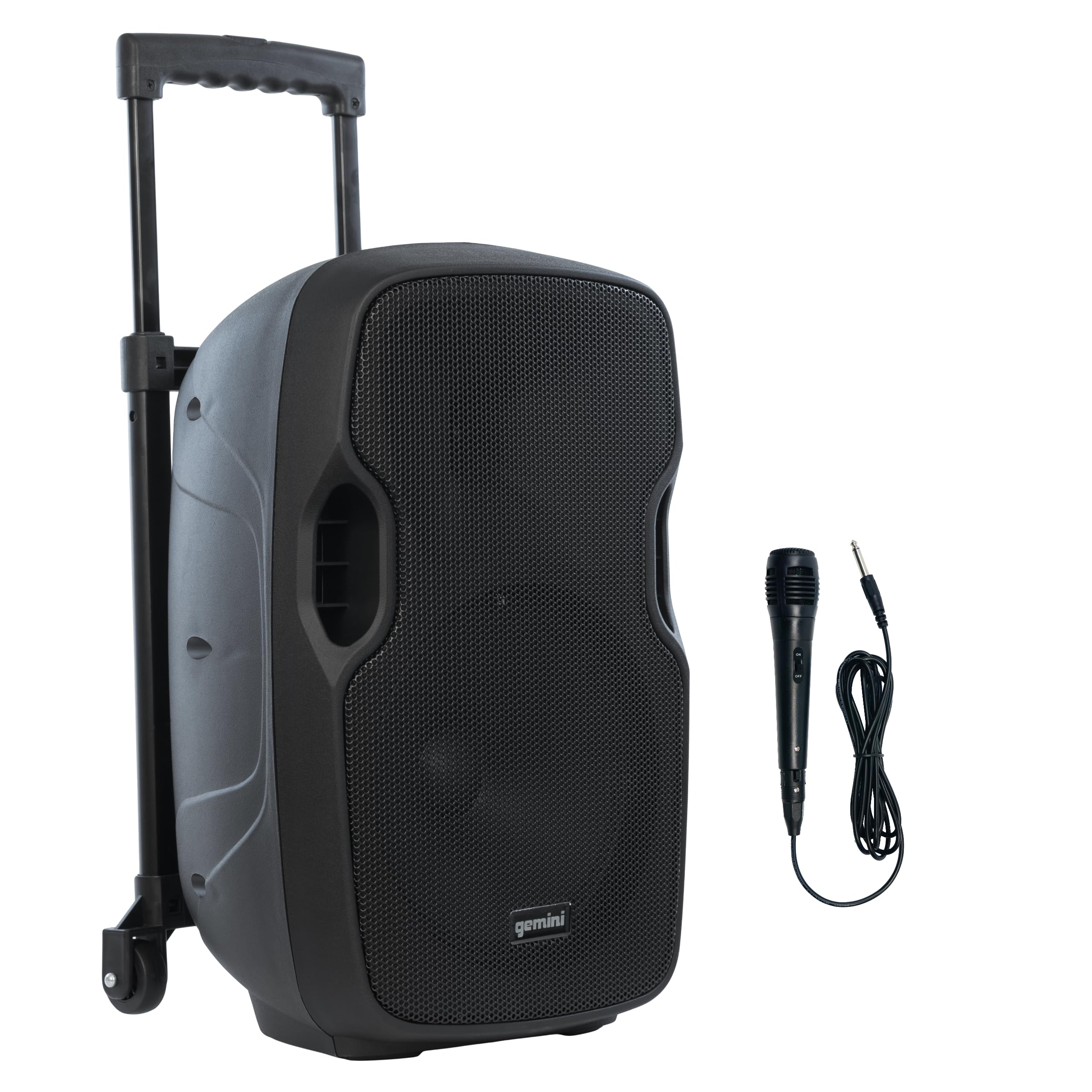 Gemini Sound AS-10TOGO - 1000W Peak Active Bluetooth PA Speaker, 10    Woofer, Trolley Handle and Wheels, Long-Lasting Battery P