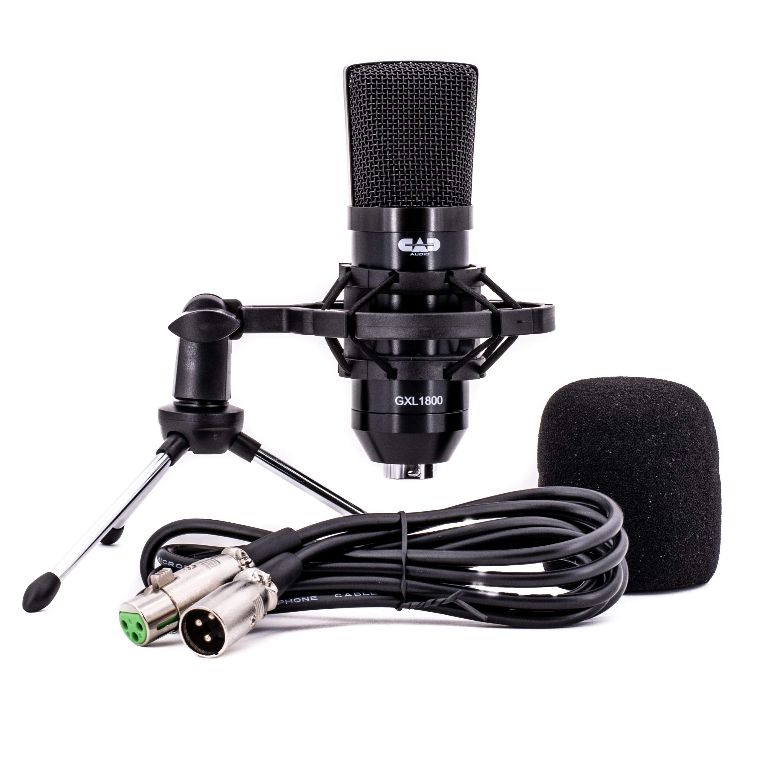 Cad Audio Gxl1800 Large Format Side Address Condenser Microphone- Perfect For Studio, Podcasting & Streaming, Black
