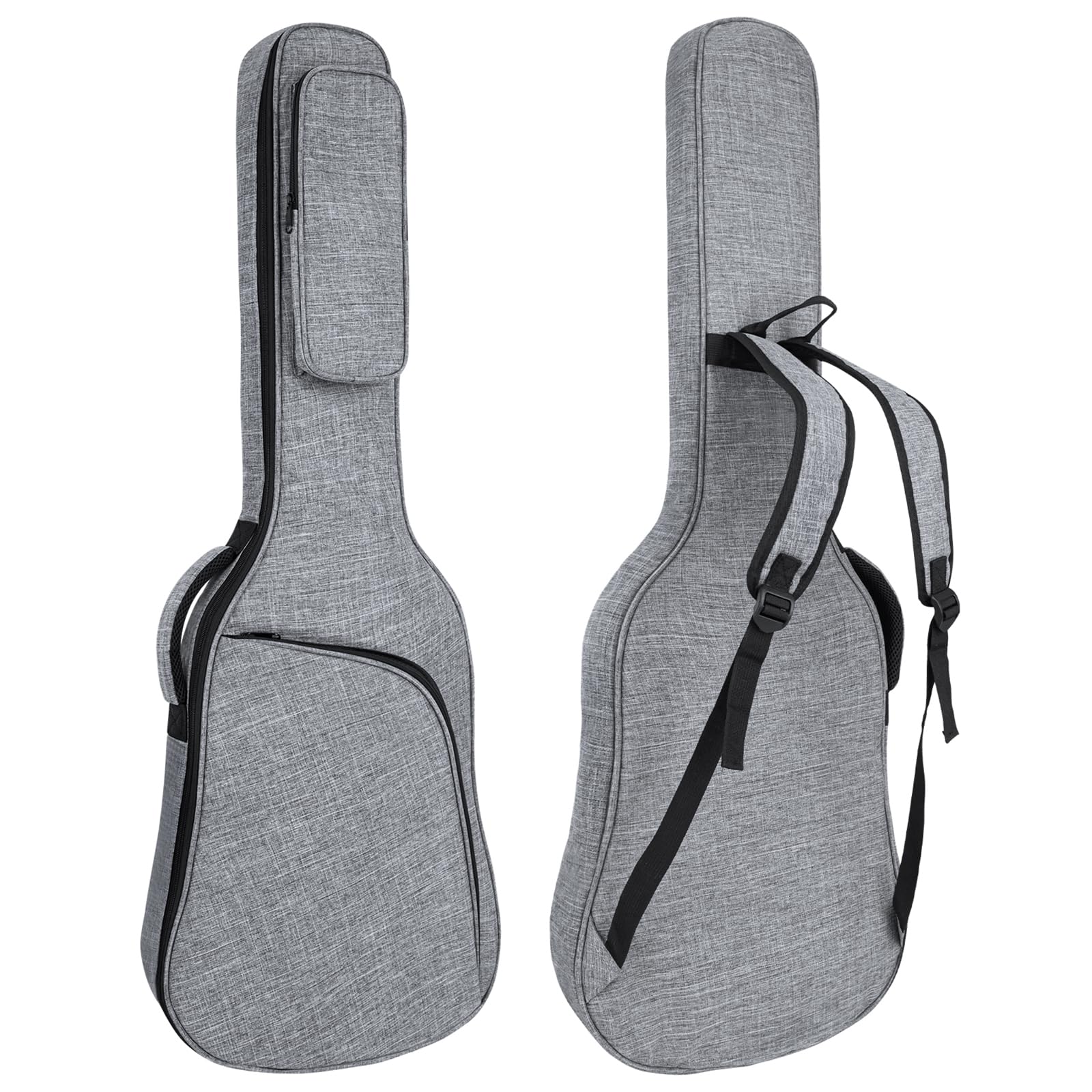 Muztop 39 Inch Electric Guitar Bag Soft Guitar Case, 11 Mm /0.4In Thick Padded Electric Guitar Gig Bag Guitar Backpack With Pock