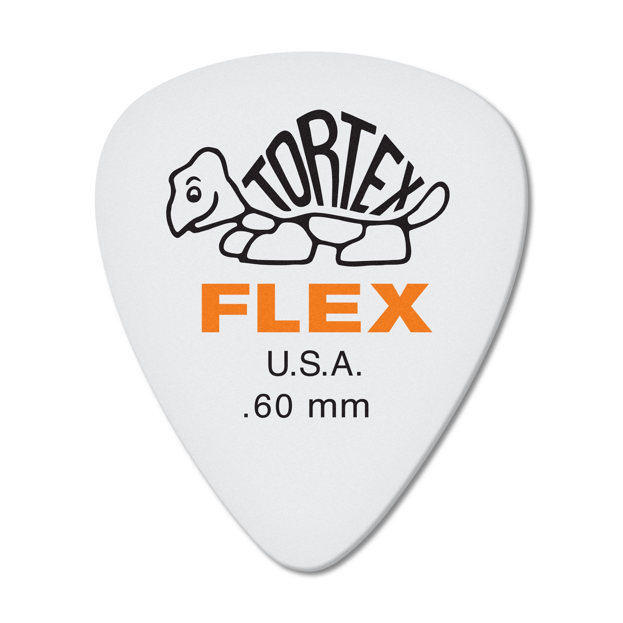Jim Dunlop Flex Standard 60Mm Orange Guitar Pick-12 Pack