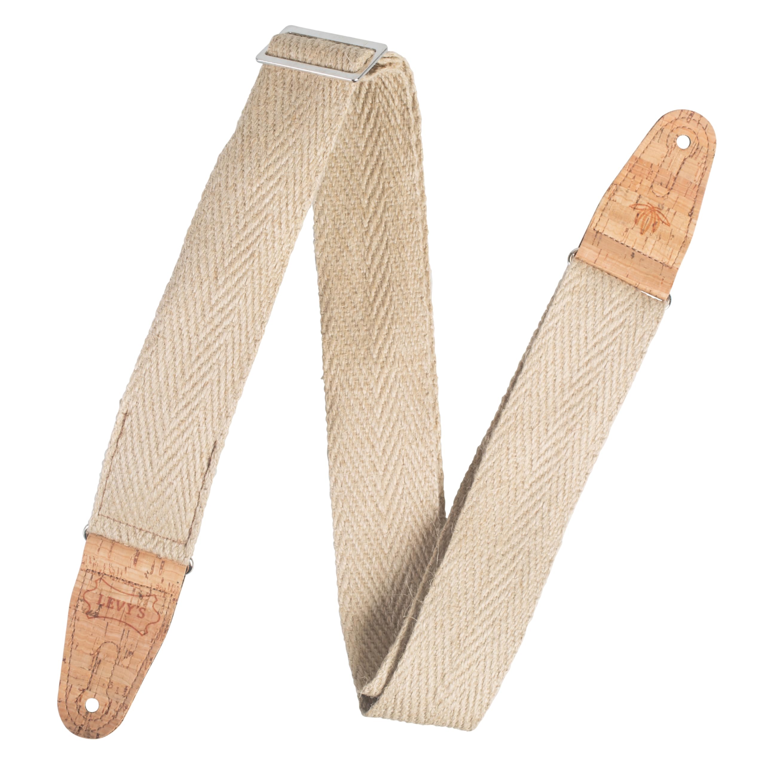 Levy's Leathers 2 Wide Vegan Friendly Hemp Webbing Guitar Strap; Natural (MH8P-NAT)