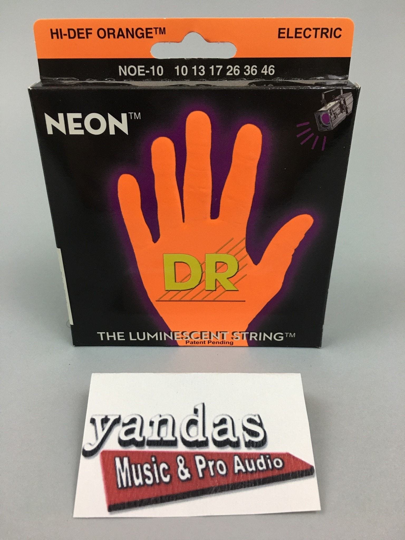 DR, / 9-52 Lite Set Handmade Neon Hi-Def Orange Coated 7 Electric Strings (NOE79)