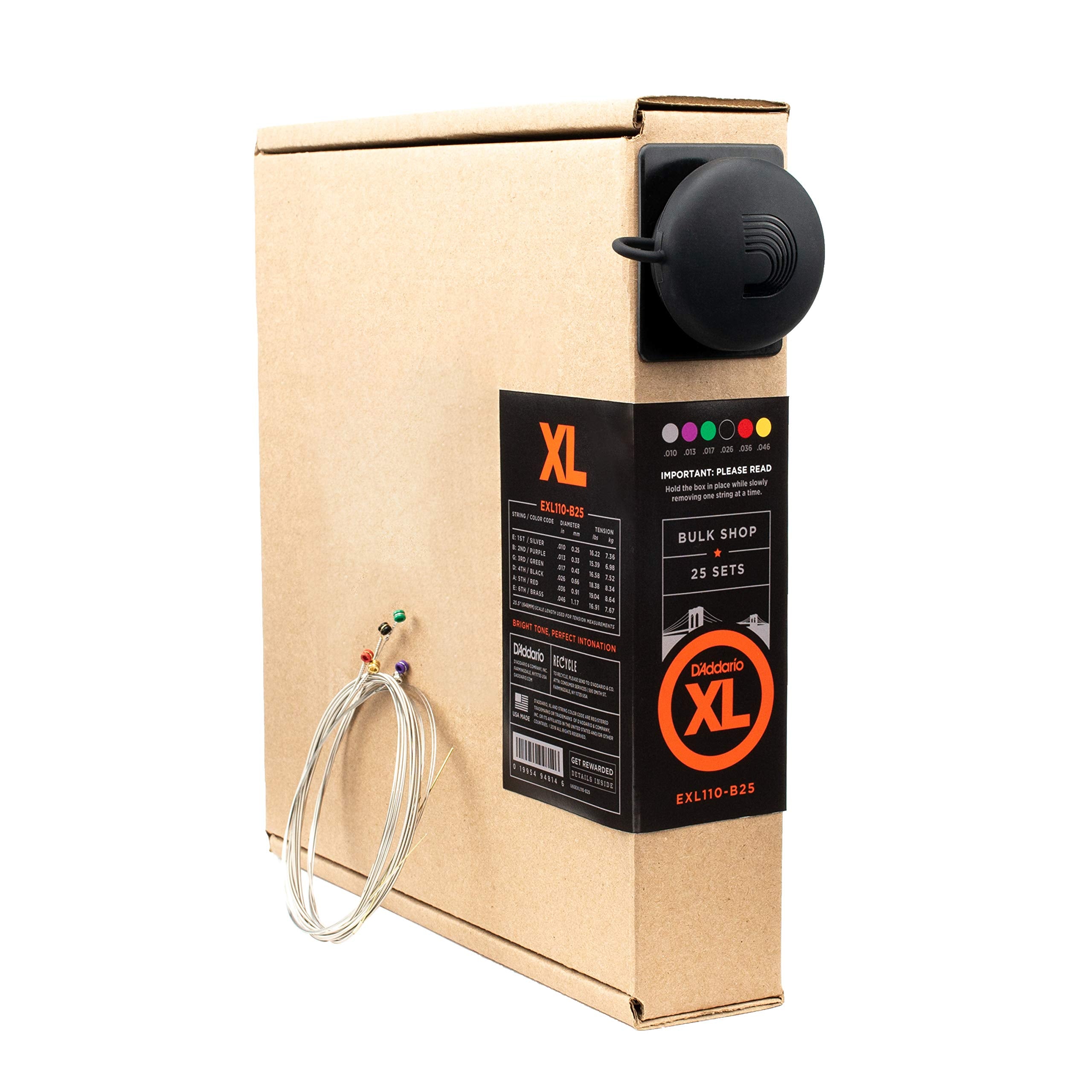 Daddario Guitar Strings - Xl Nickel Electric Guitar Strings - Exl110-B25 - Perfect Intonation, Consistent Feel, Reliable Durabil