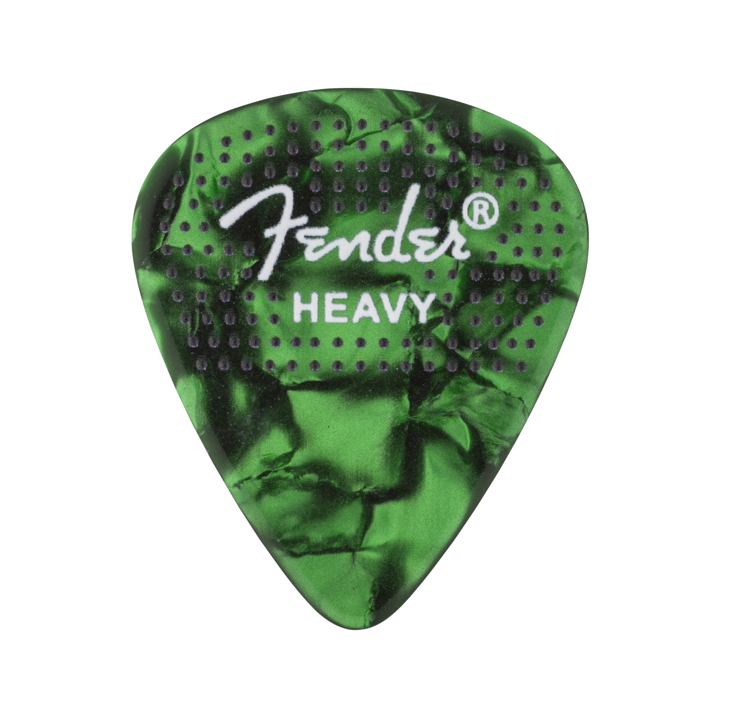 Fender Celluloid Guitar Picks, 351 Dotted Shape, Heavy, 12-Pack