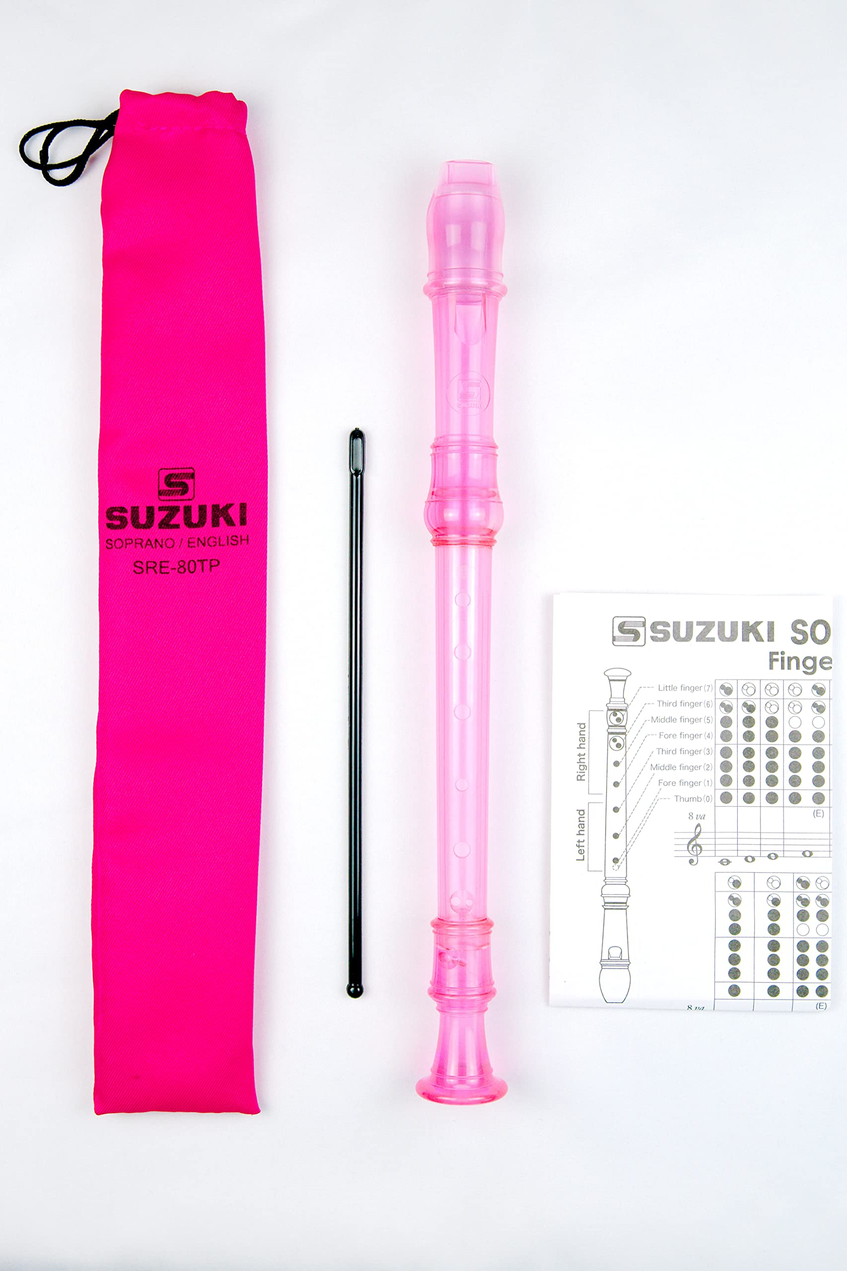 Suzuki Musical Instruments Recorder, Pink (SRE-80TP)