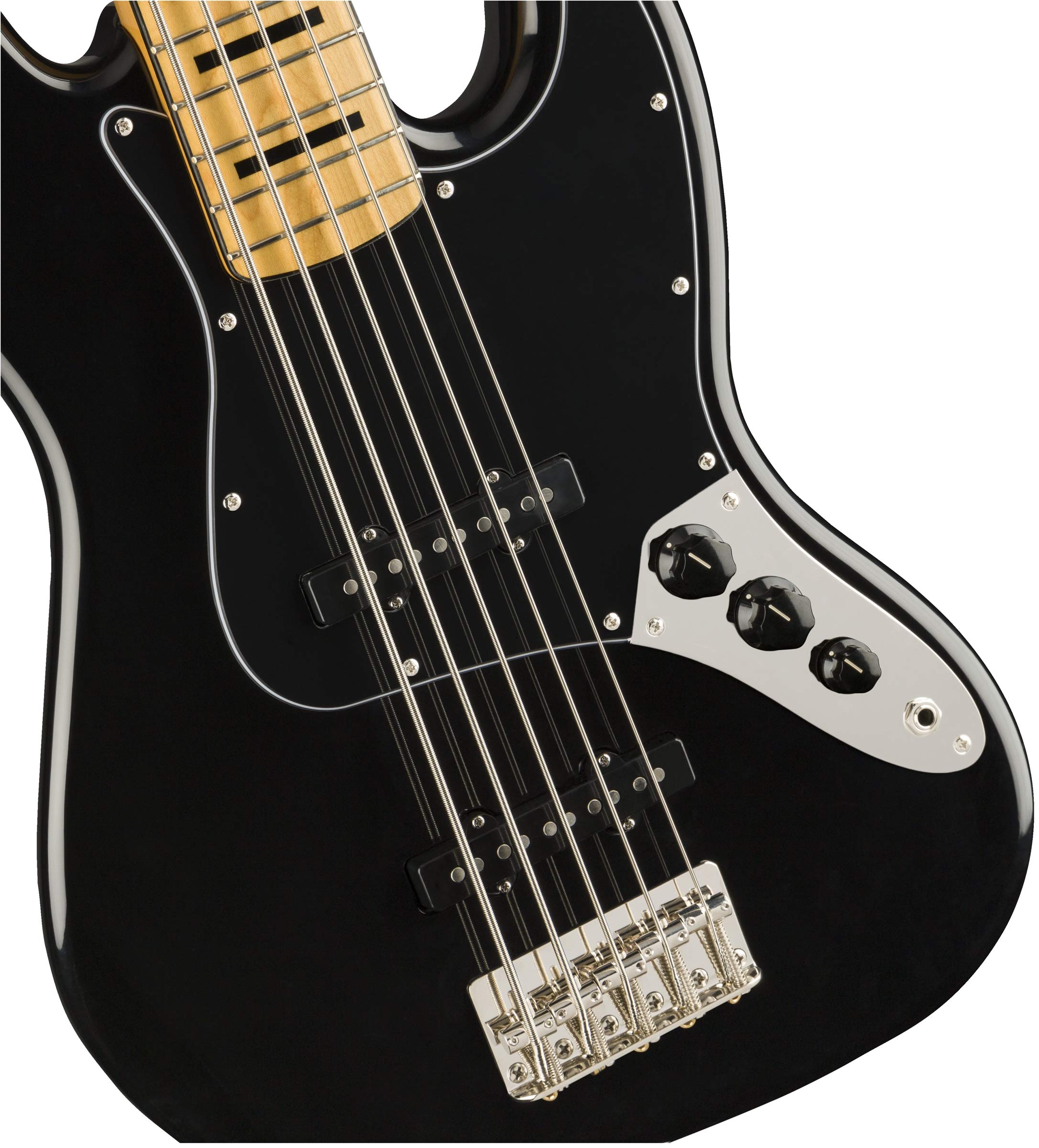 Squier Classic Vibe 70s 5-String Jazz Bass, Black, Maple Fingerboard