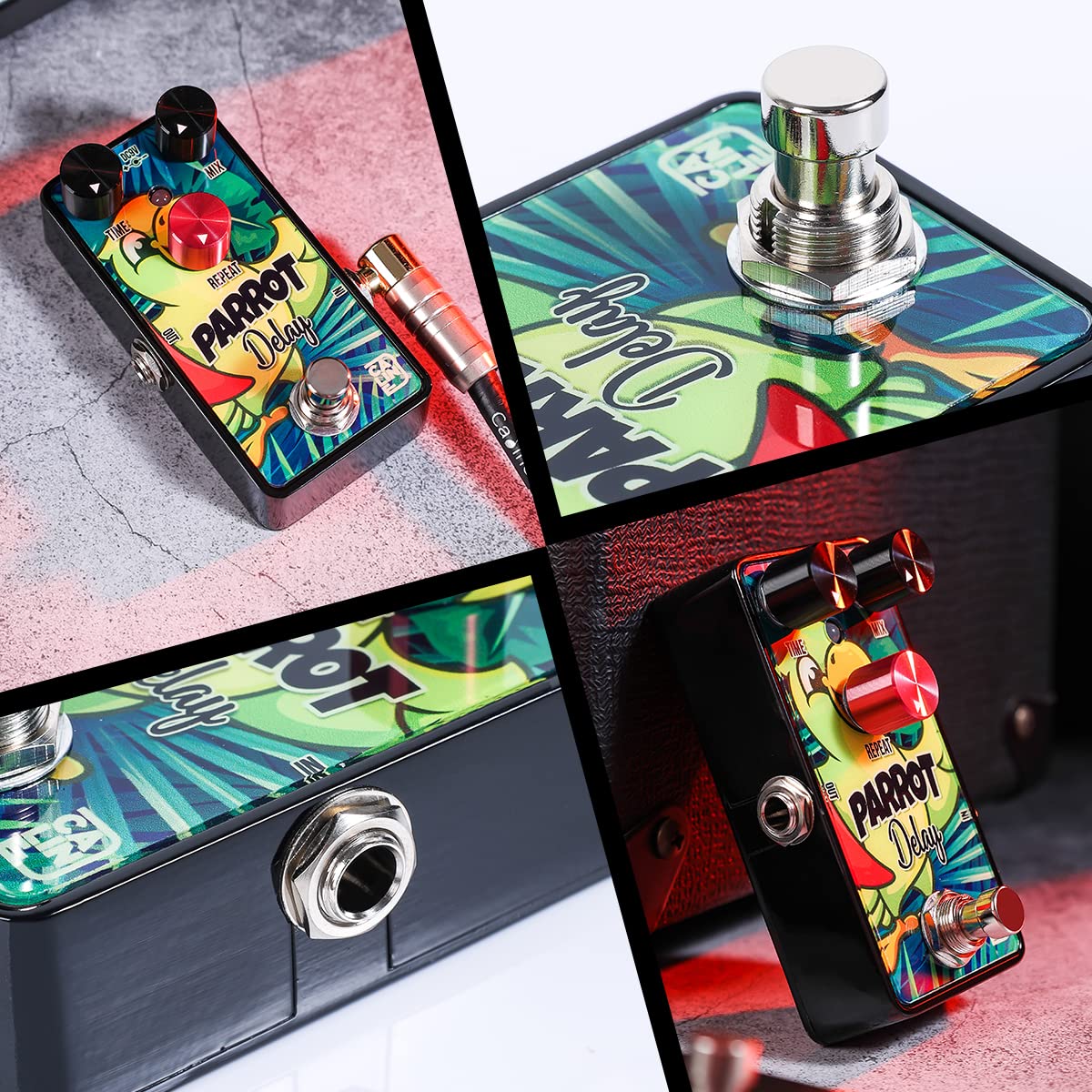 Caline Mini Guitar Delay Pedal G Series G010 Digital Delay Effect for Classic 80s for Bass Electric Guitar, Single Type DC 9V