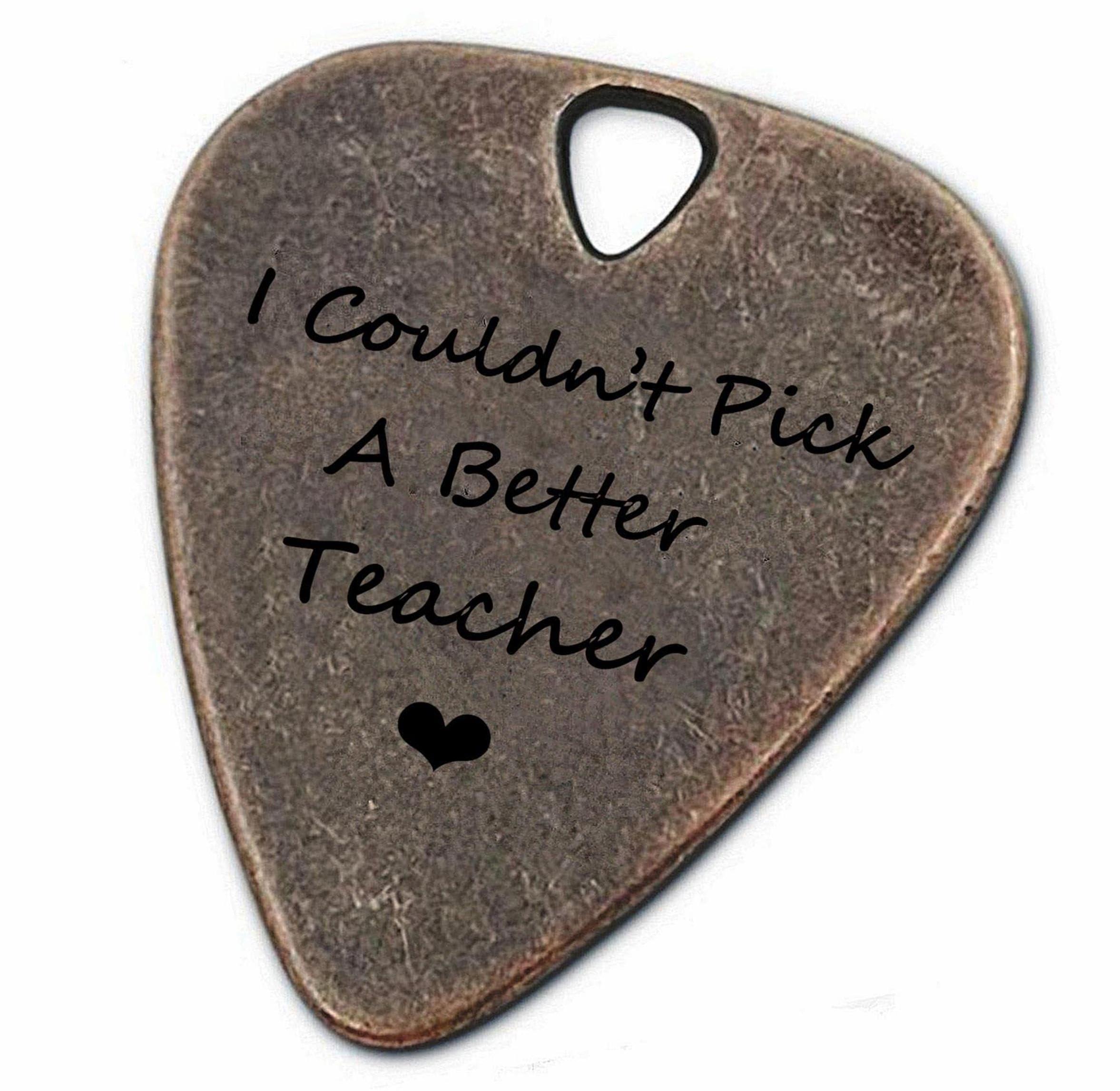 Juppe Music Gifts For Teacher, Bronze I Couldn'T Pick A Better Teacher Guitar Pick Plectrums Birthday Gifts For Teacher (Teacher