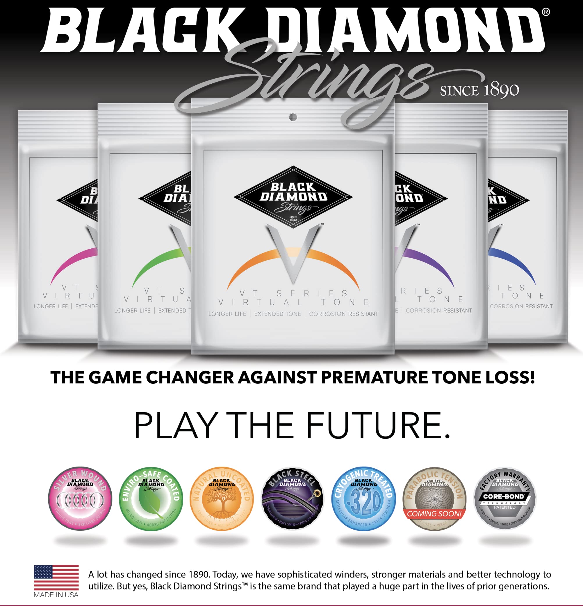 Black Diamond Strings N754L Acoustic Silver Wound Light .011P.014P.025S.031S.040S.051S