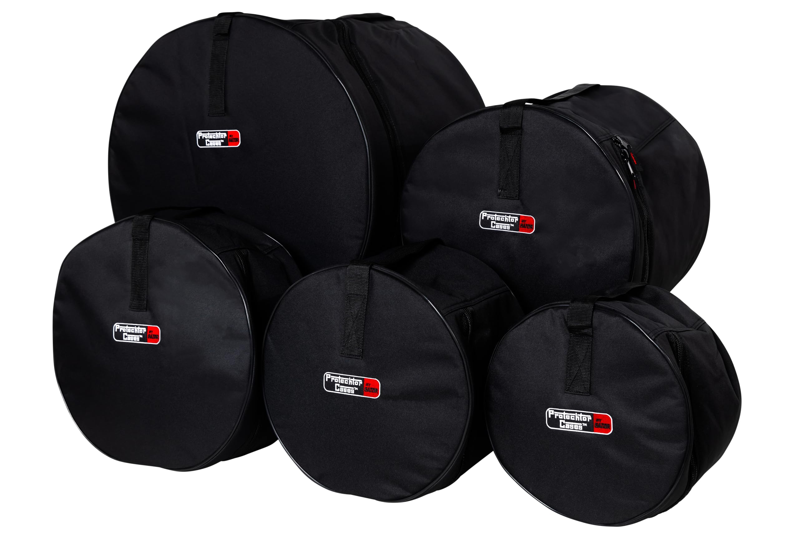 Gator Cases Jazz Fusion Drum Set Bags: 20x16, 12x8, 10x7, 14x14, 5.5x14; (GP-JAZZFS-100)