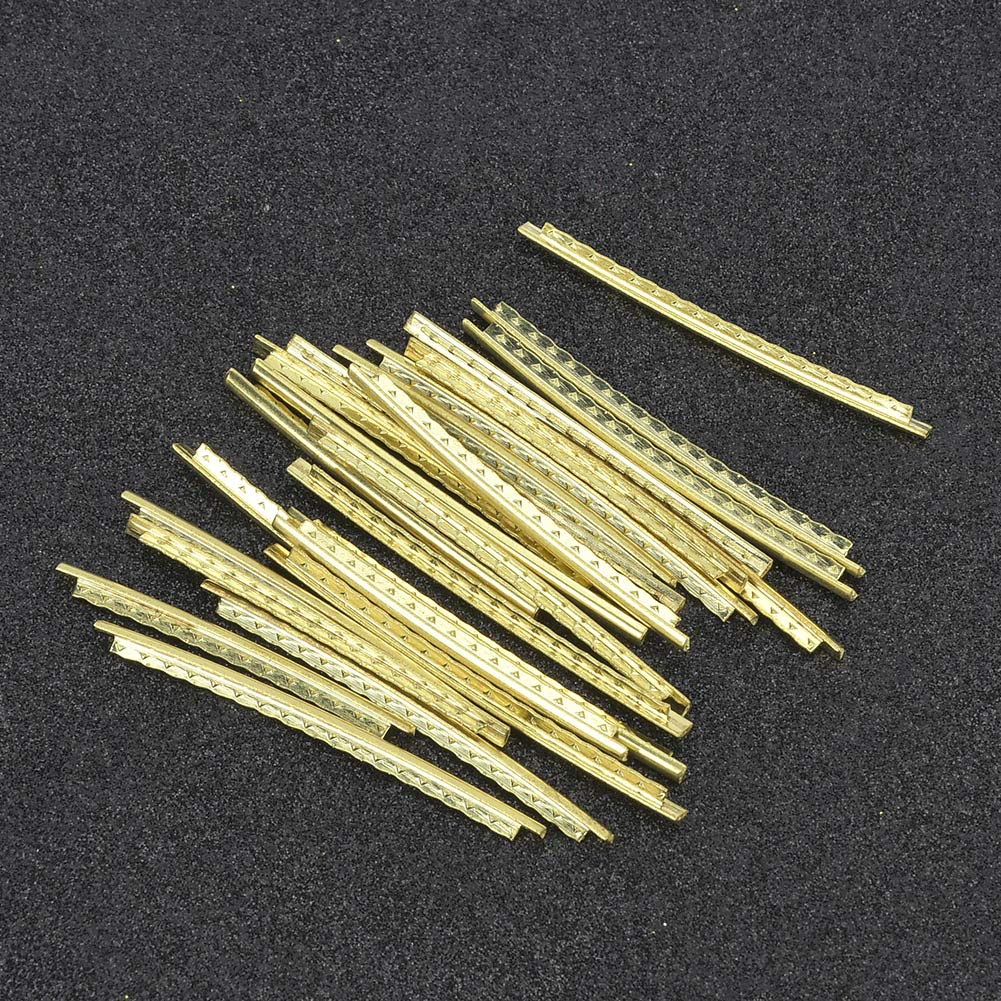 High Strength Brass Durable Fingerboard Fret Wire, Electric Guitar Fret Wire, 24pcs/Set Anti Corrosion for Guitar Enthusiasts Pr
